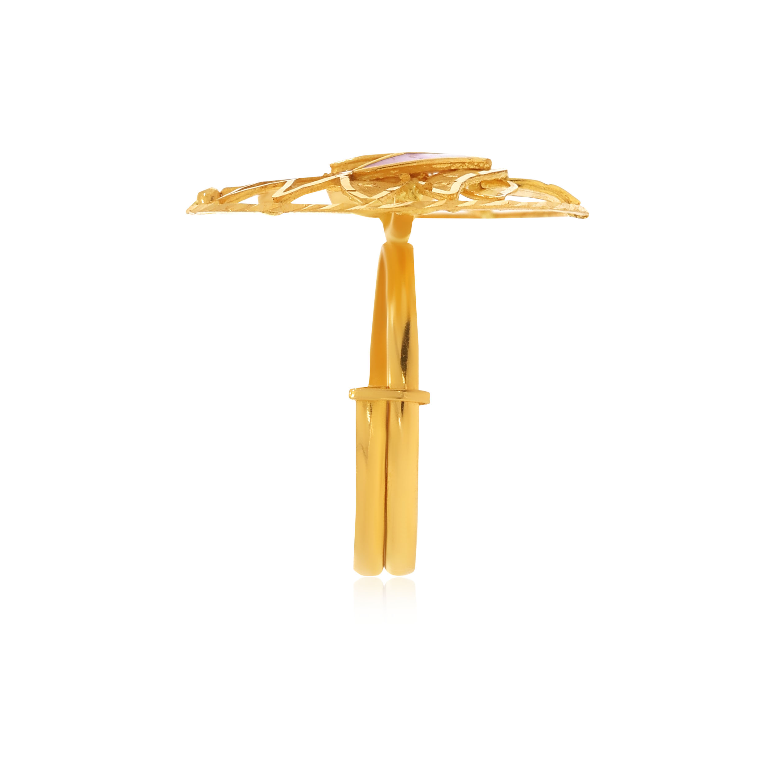 Enchanting Lotus Gold Ring - Senco Gold and Diamonds
