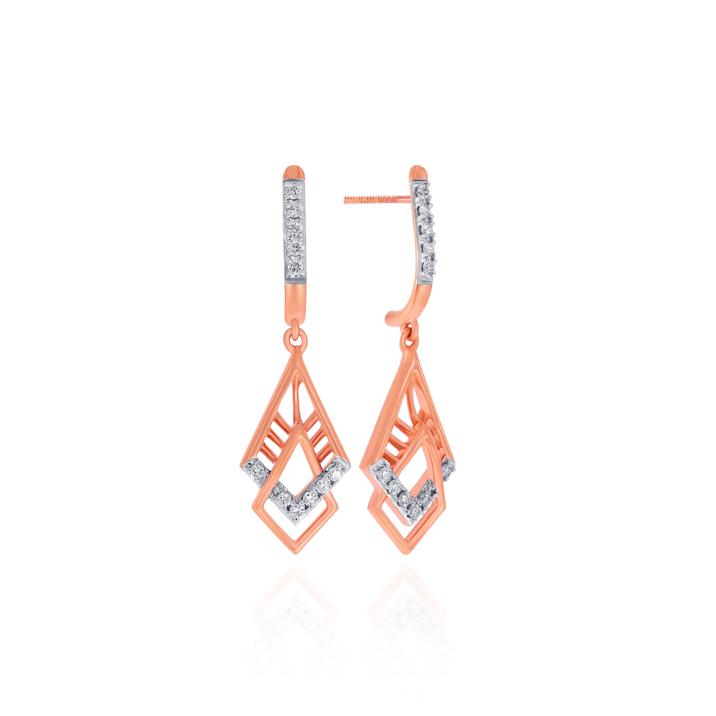 Facet Flair Diamond Drop Earrings - Senco Gold and Diamonds