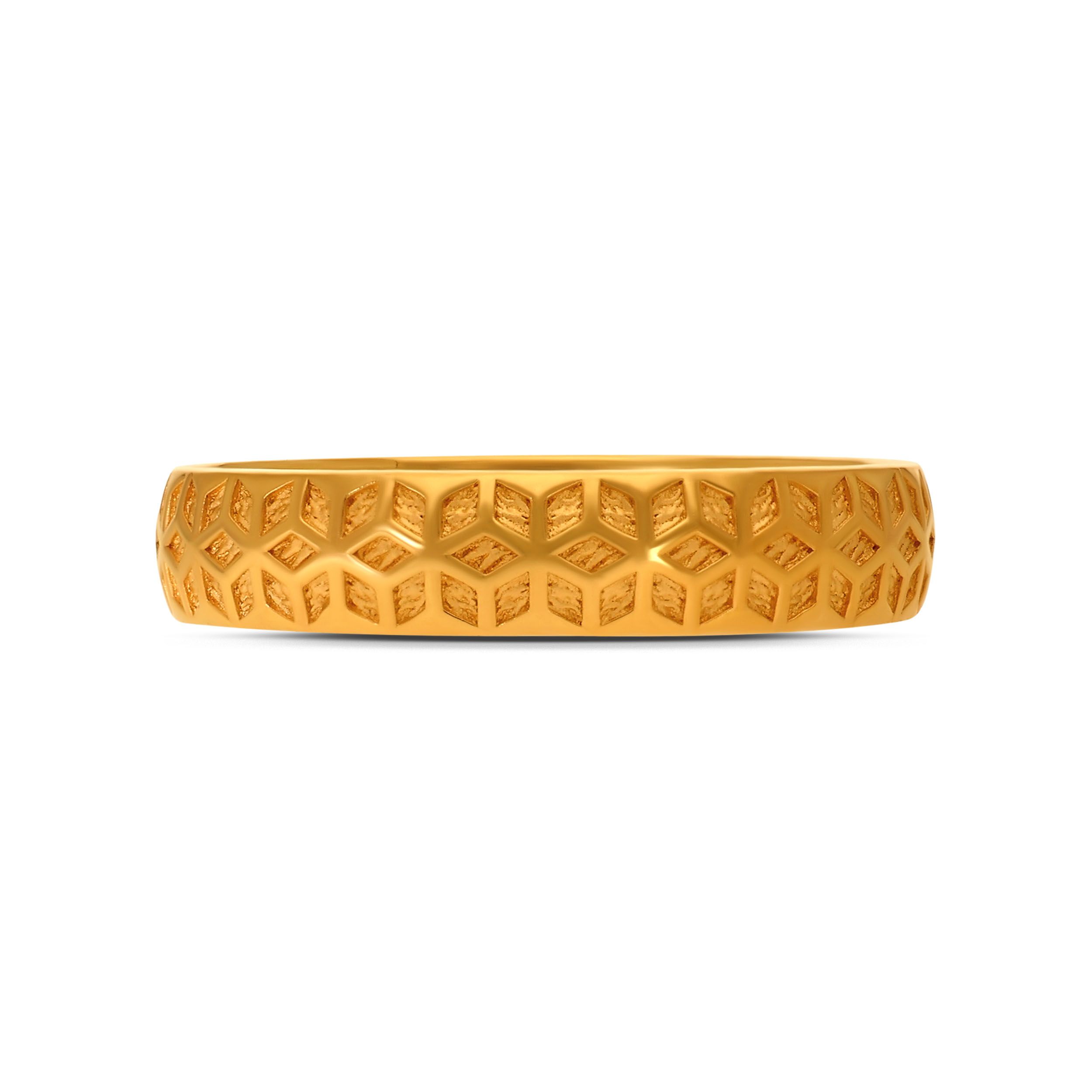 Isometric Apex Men's Gold Ring alternate view 1