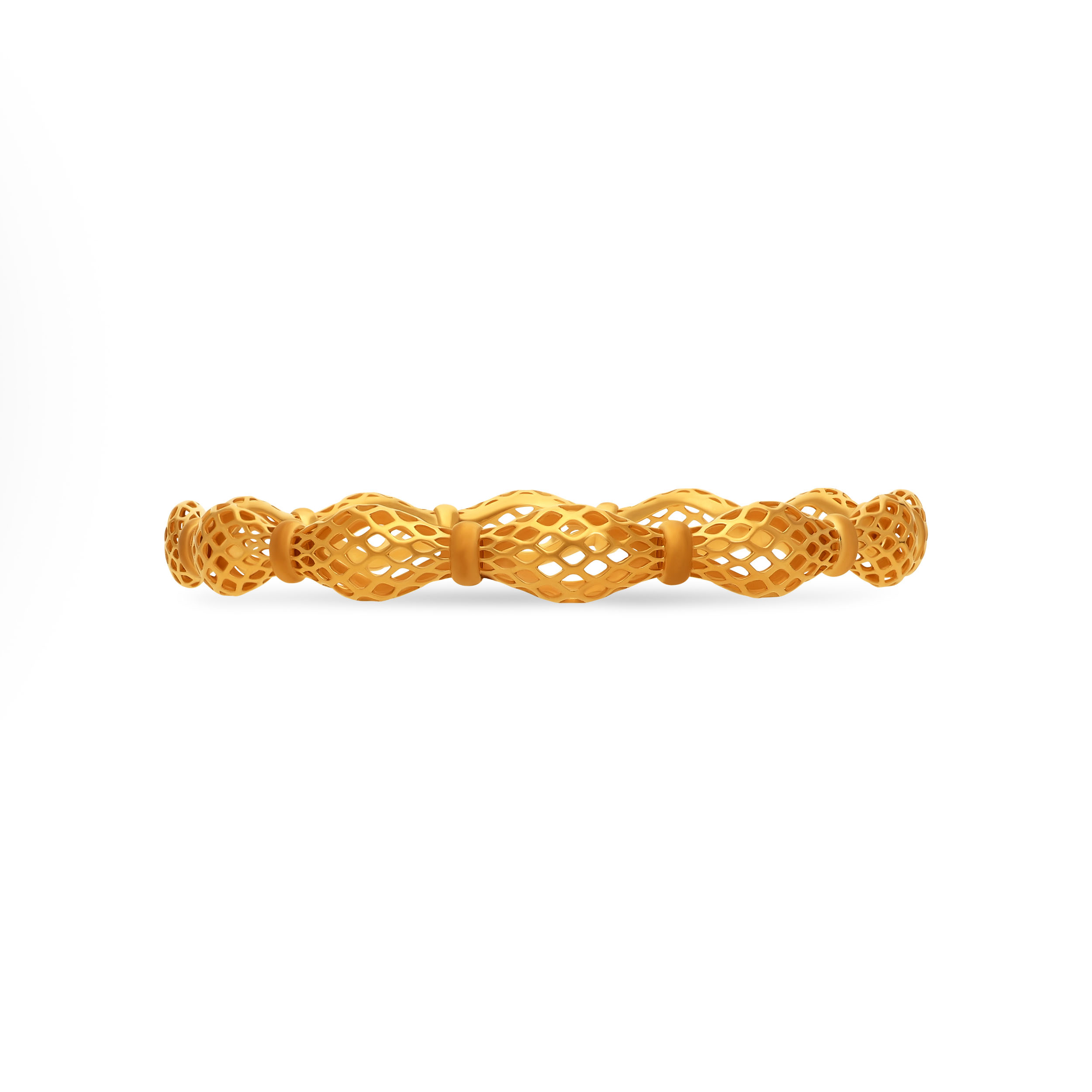 Lattice Swirl Gold Bangle - Senco Gold and Diamonds