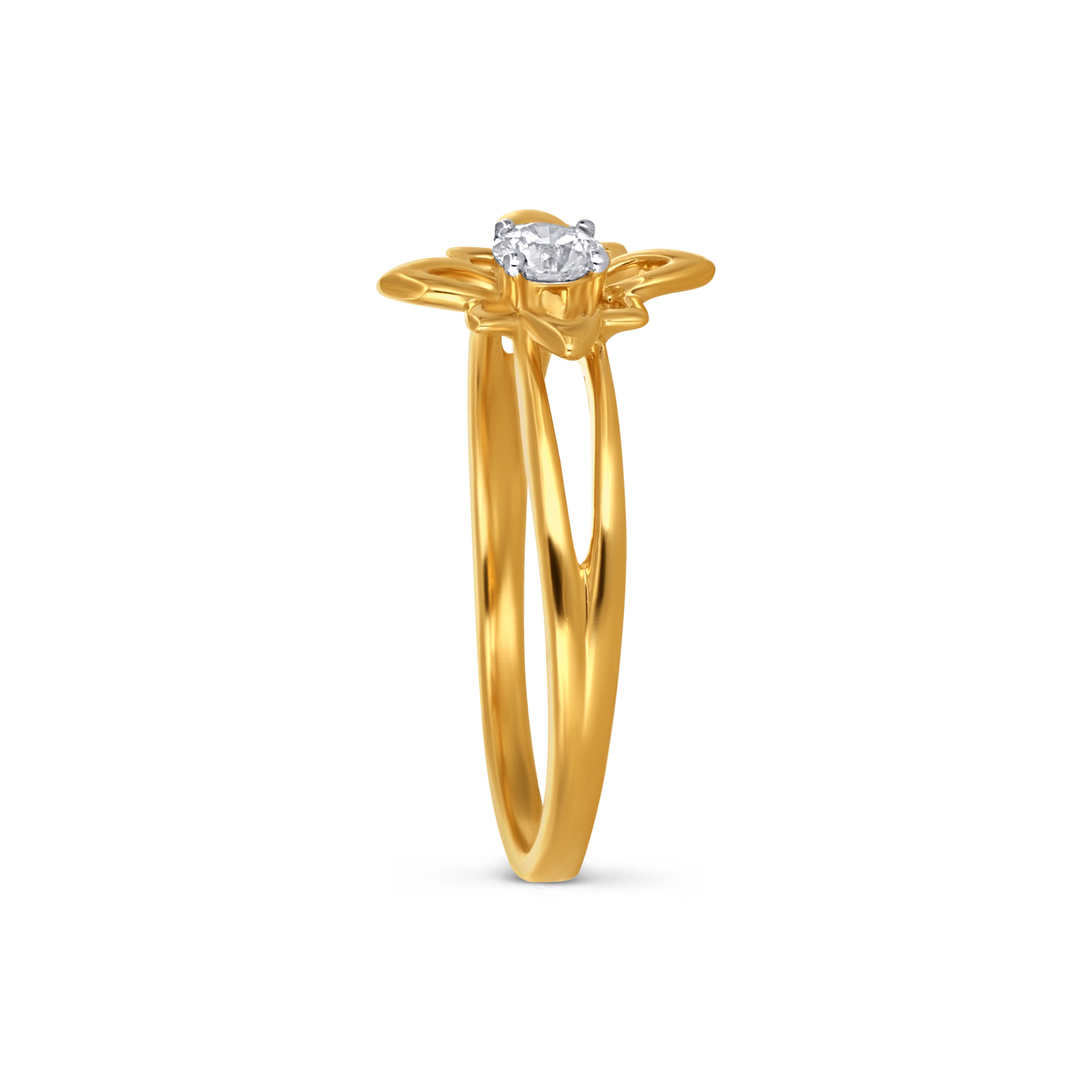 Pristine Flower Solitaire Diamond Ring - Senco Gold and Diamonds