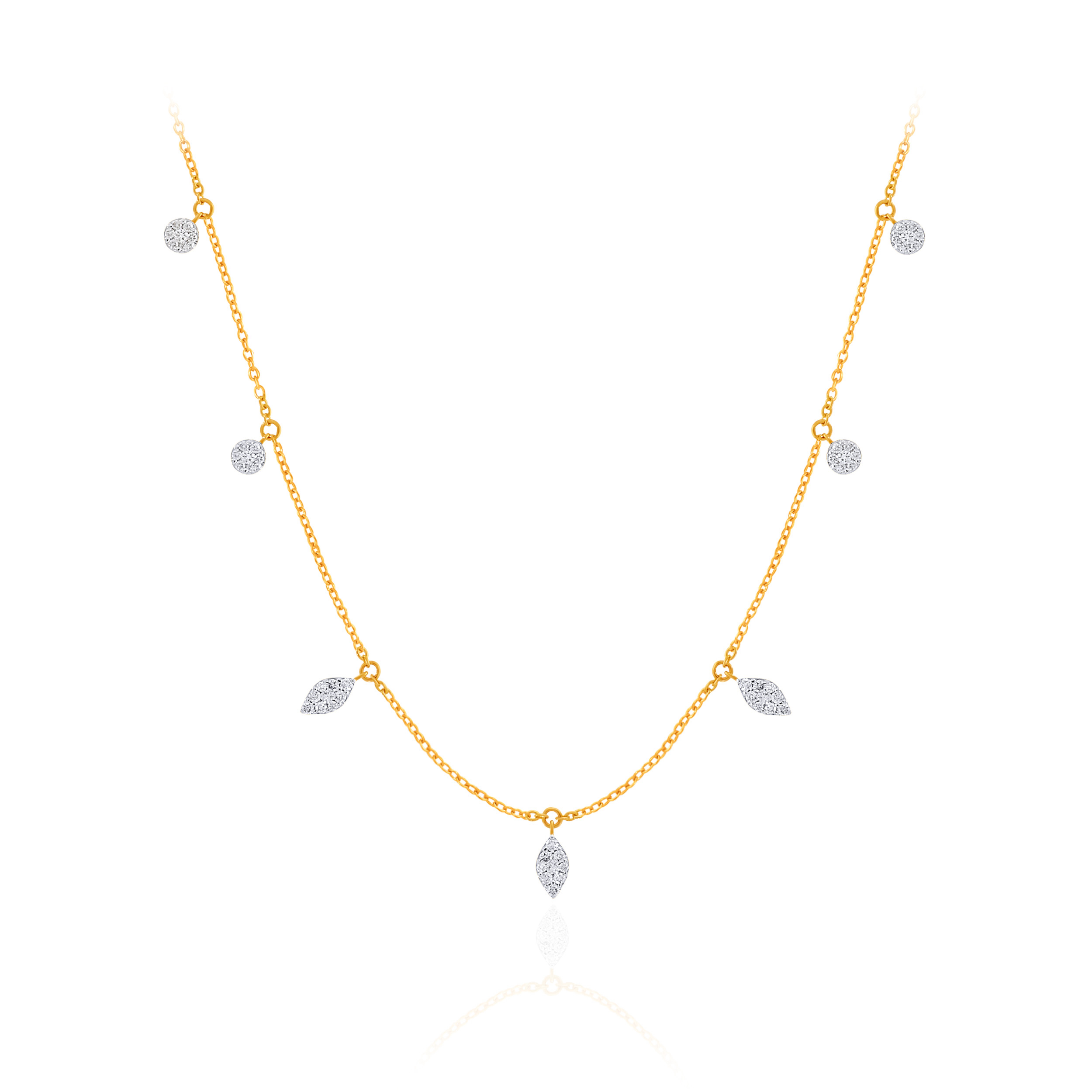 Graceful Flicker Diamond Gold Necklace - Senco Gold and Diamonds