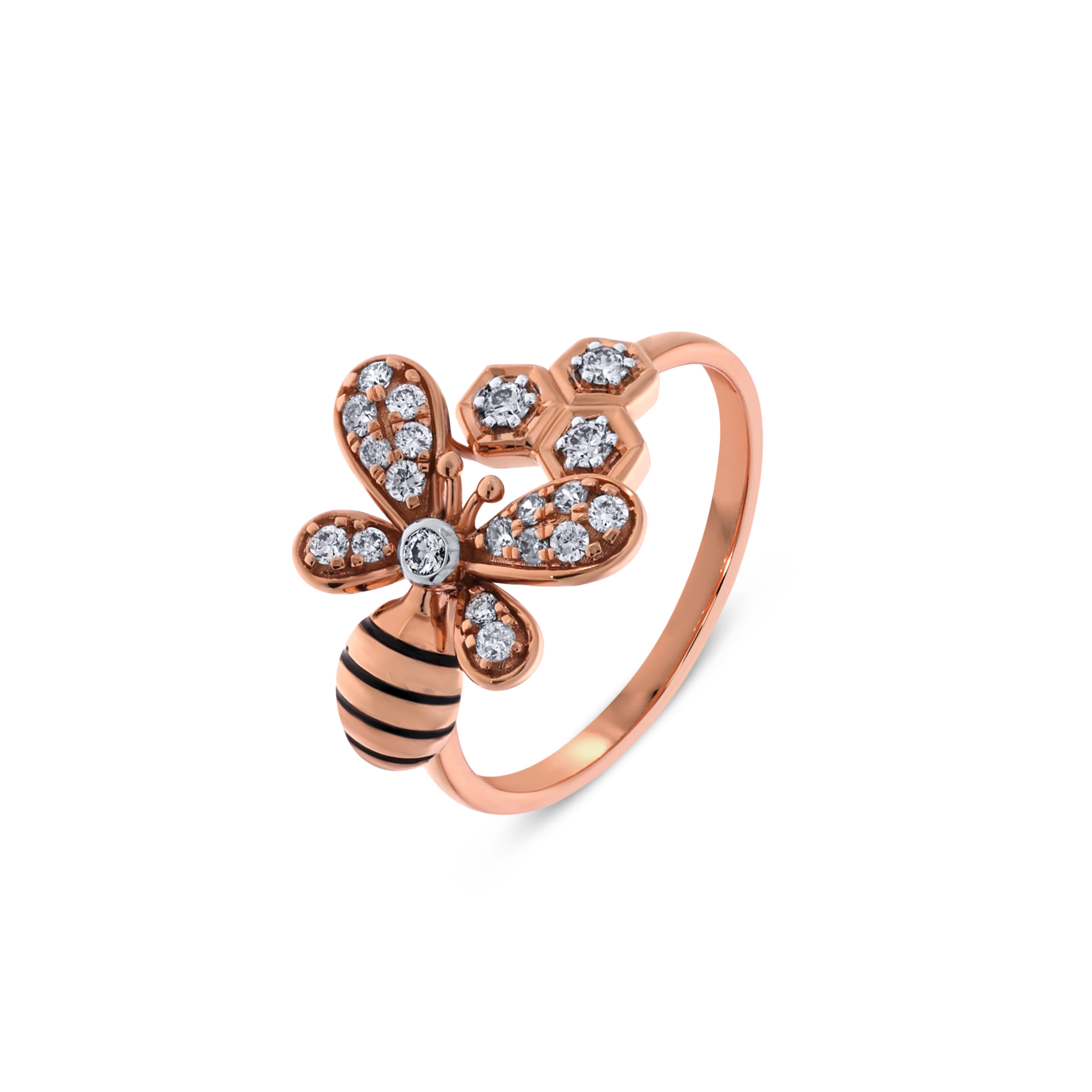 Rosy Queenbee Diamond Ring - Senco Gold and Diamonds