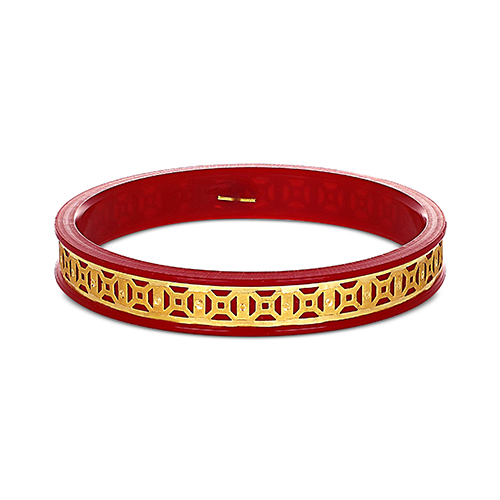 Heirloom Glow Gold Pola Bangle - Senco Gold and Diamonds
