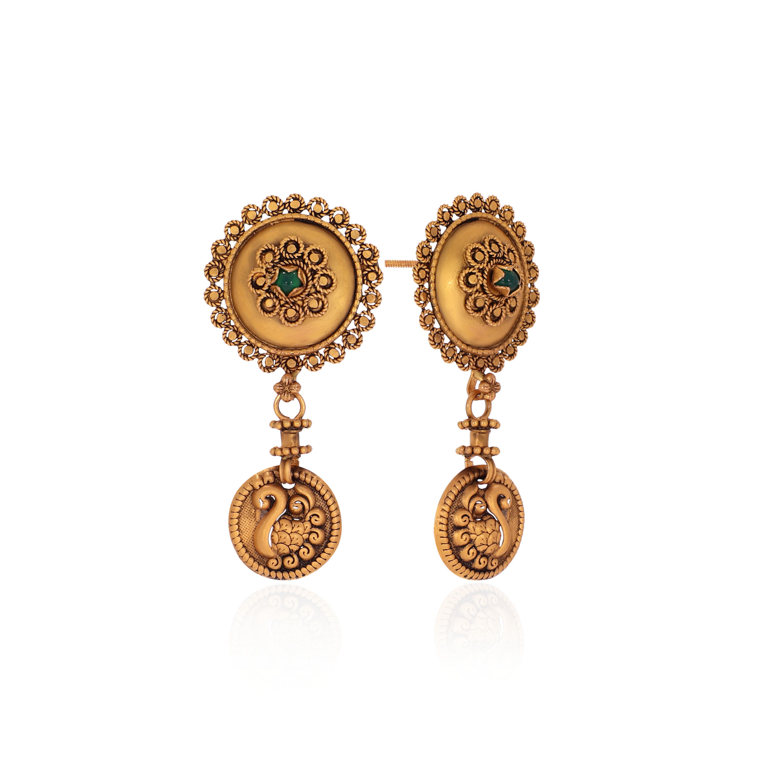 22K Yellow Gold Earrings-GPGN-D000788483 - Senco Gold and Diamonds