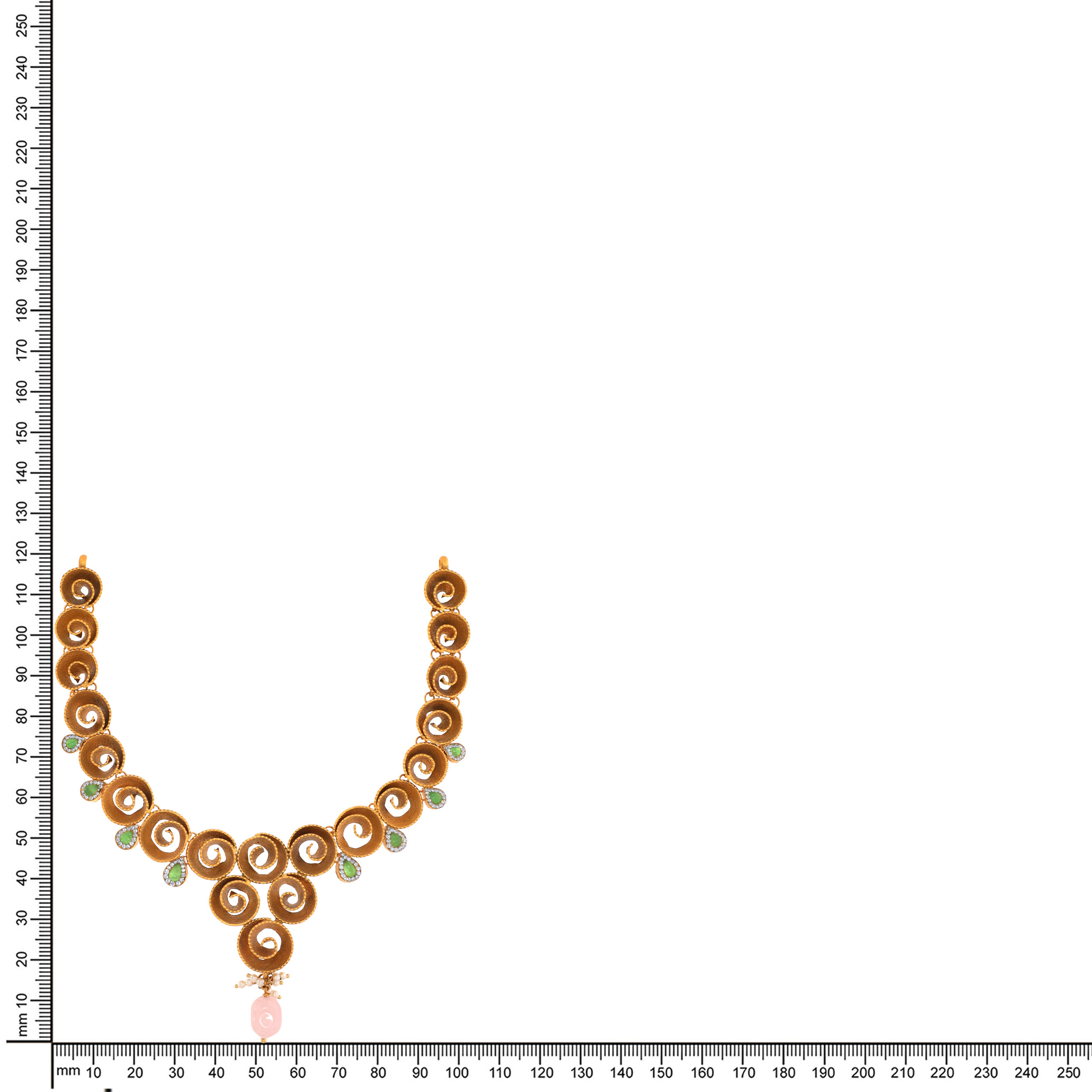 22K Yellow Gold Antique Kundan Necklace-GN-D000779667 - Senco Gold and Diamonds