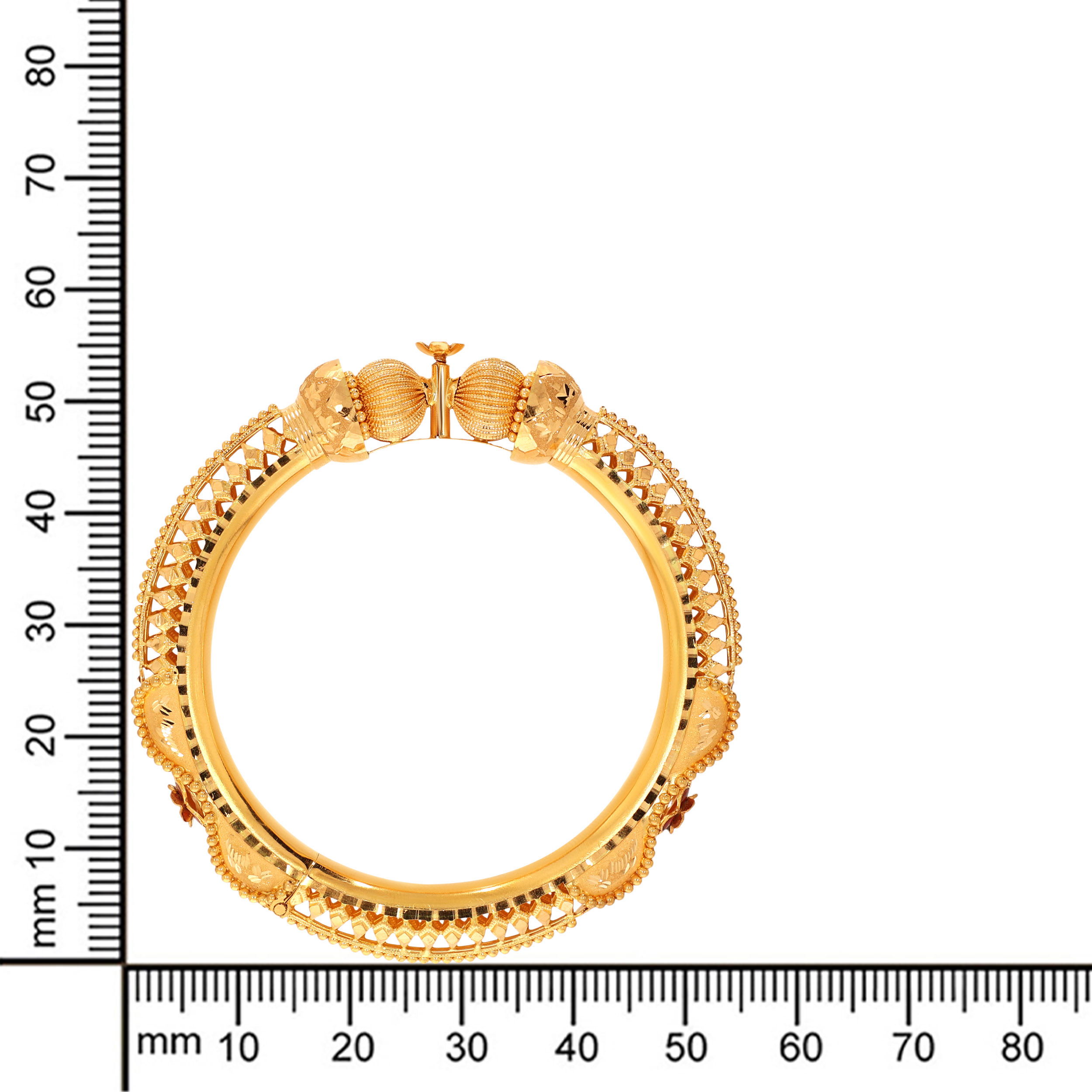 Ethnic Ethos Gold Mukh Bangle - Senco Gold and Diamonds