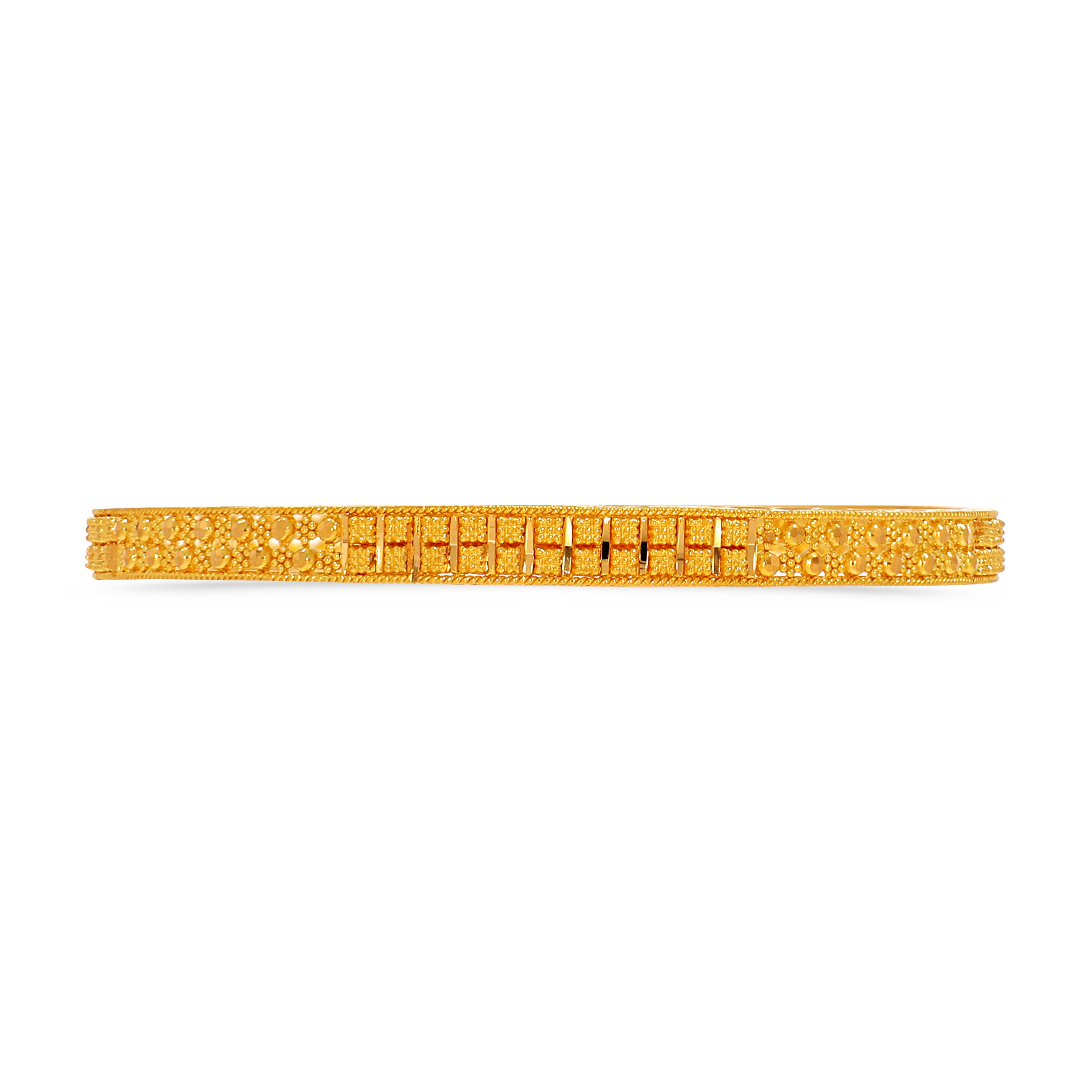 Tradition's Grid Gold Bangle - Senco Gold and Diamonds
