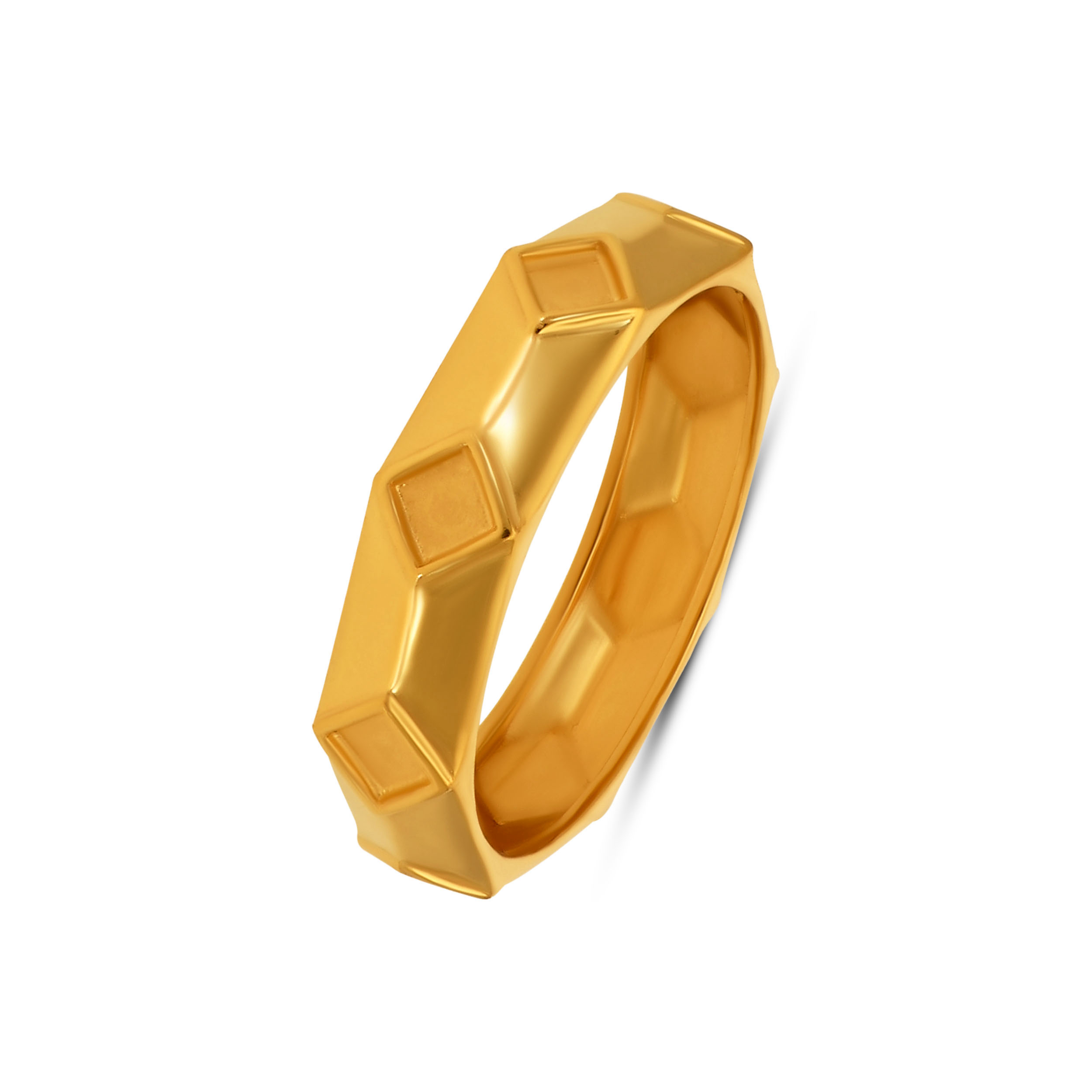Sculpted Facet Men's Gold Ring - Senco Gold and Diamonds