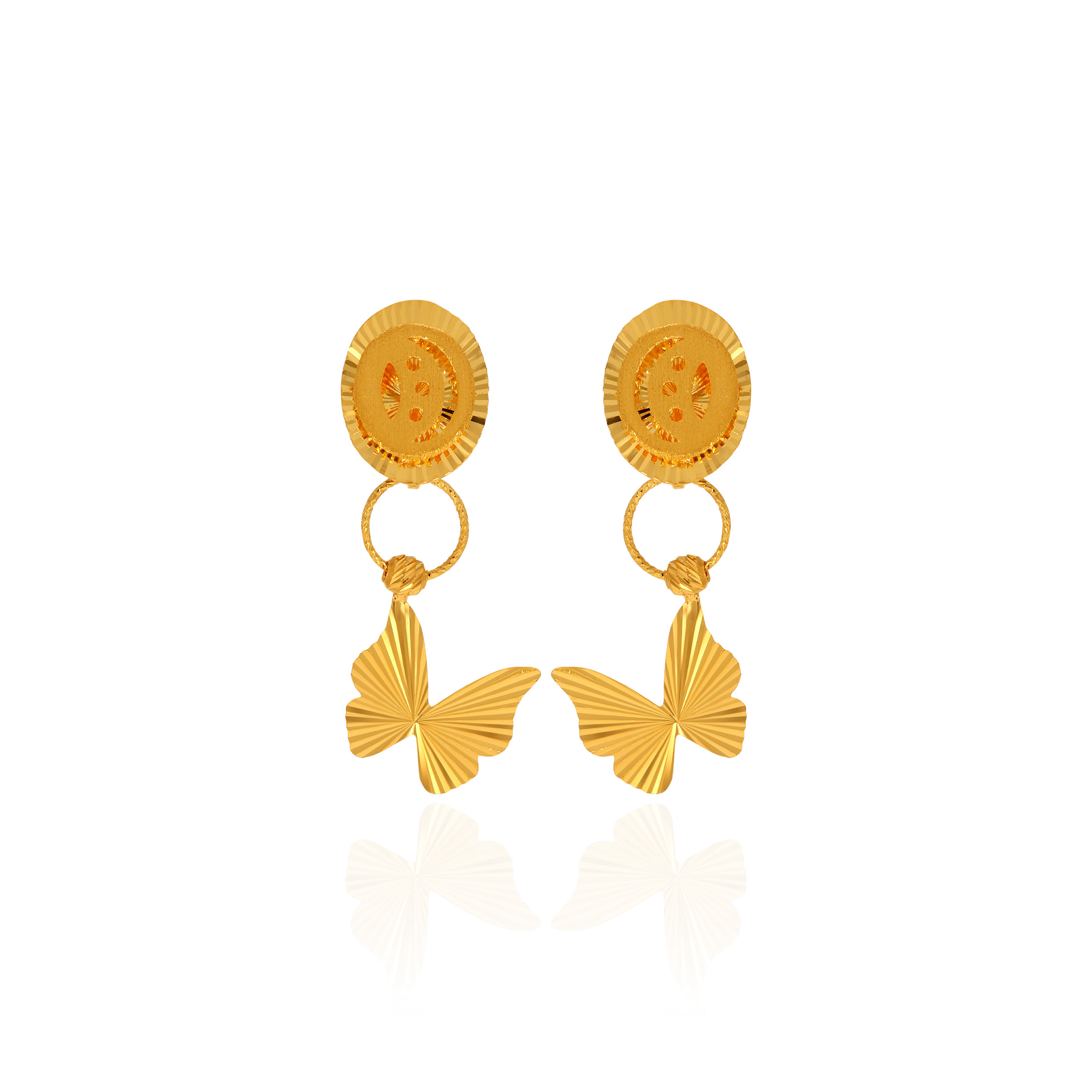22K Yellow Gold Gold Drop Earrings-GP-D000632059 - Senco Gold and Diamonds