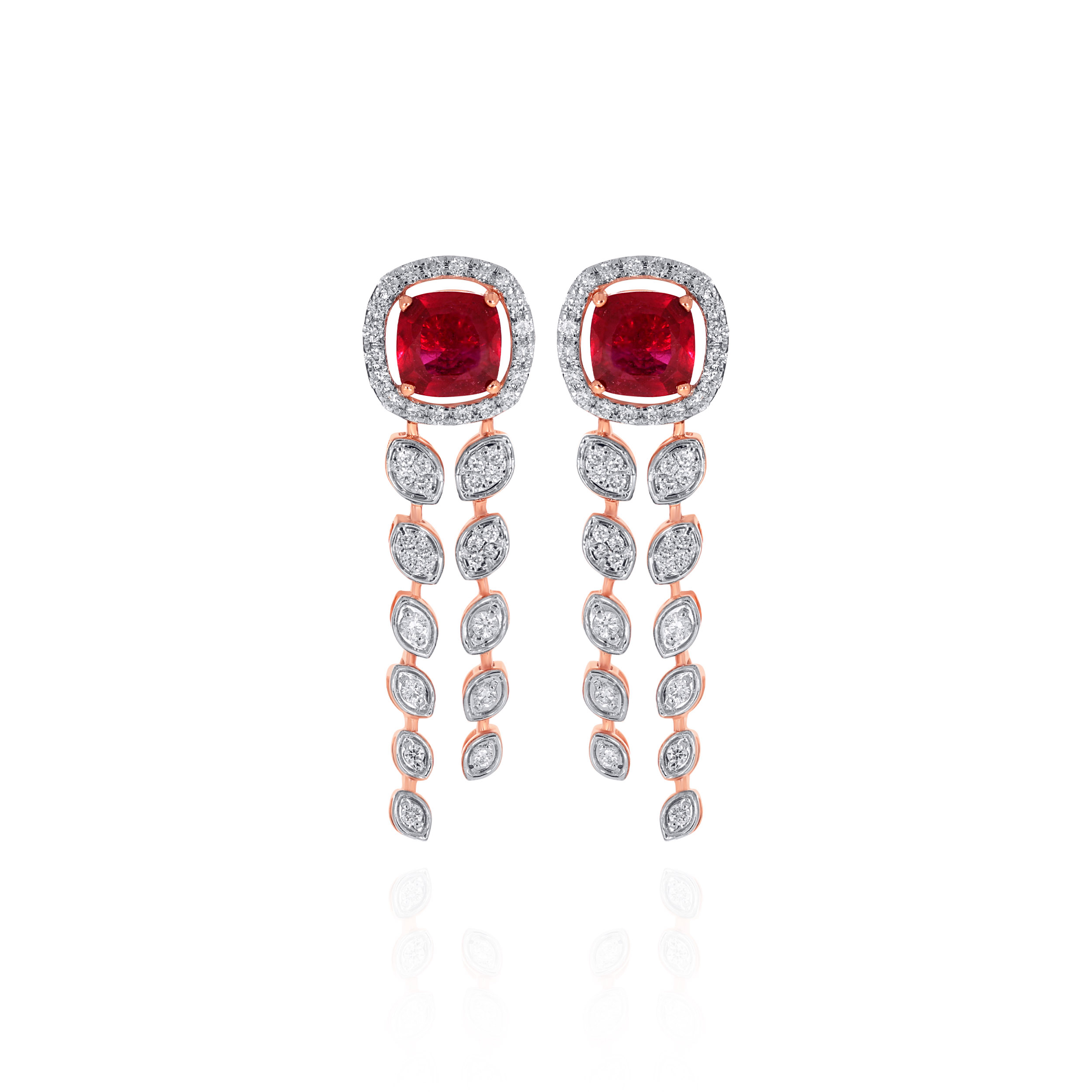Ruby Leaffall Diamond Earrings - Senco Gold and Diamonds