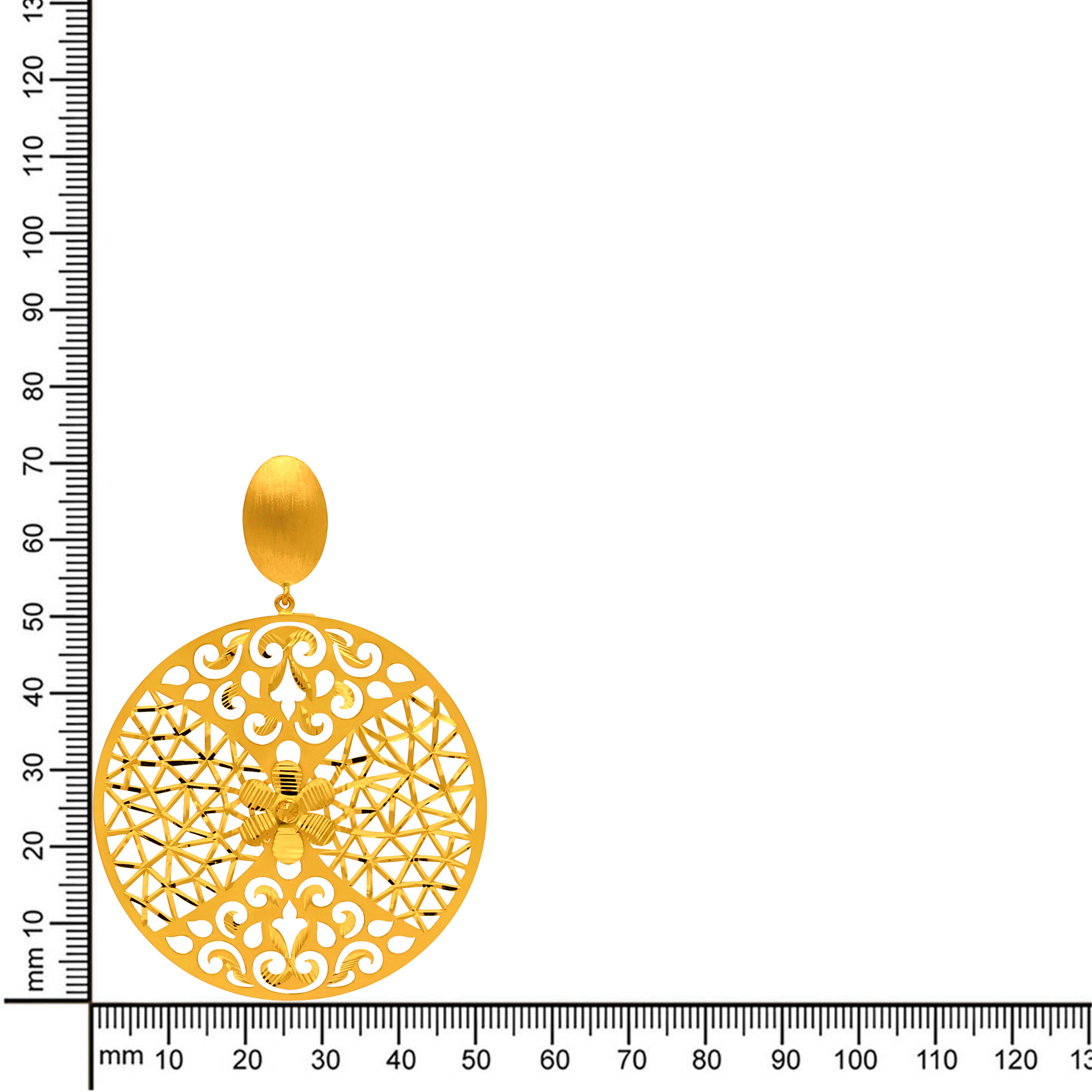 22K Yellow Gold Dangler Earrings-GP-SAD0004910 - Senco Gold and Diamonds