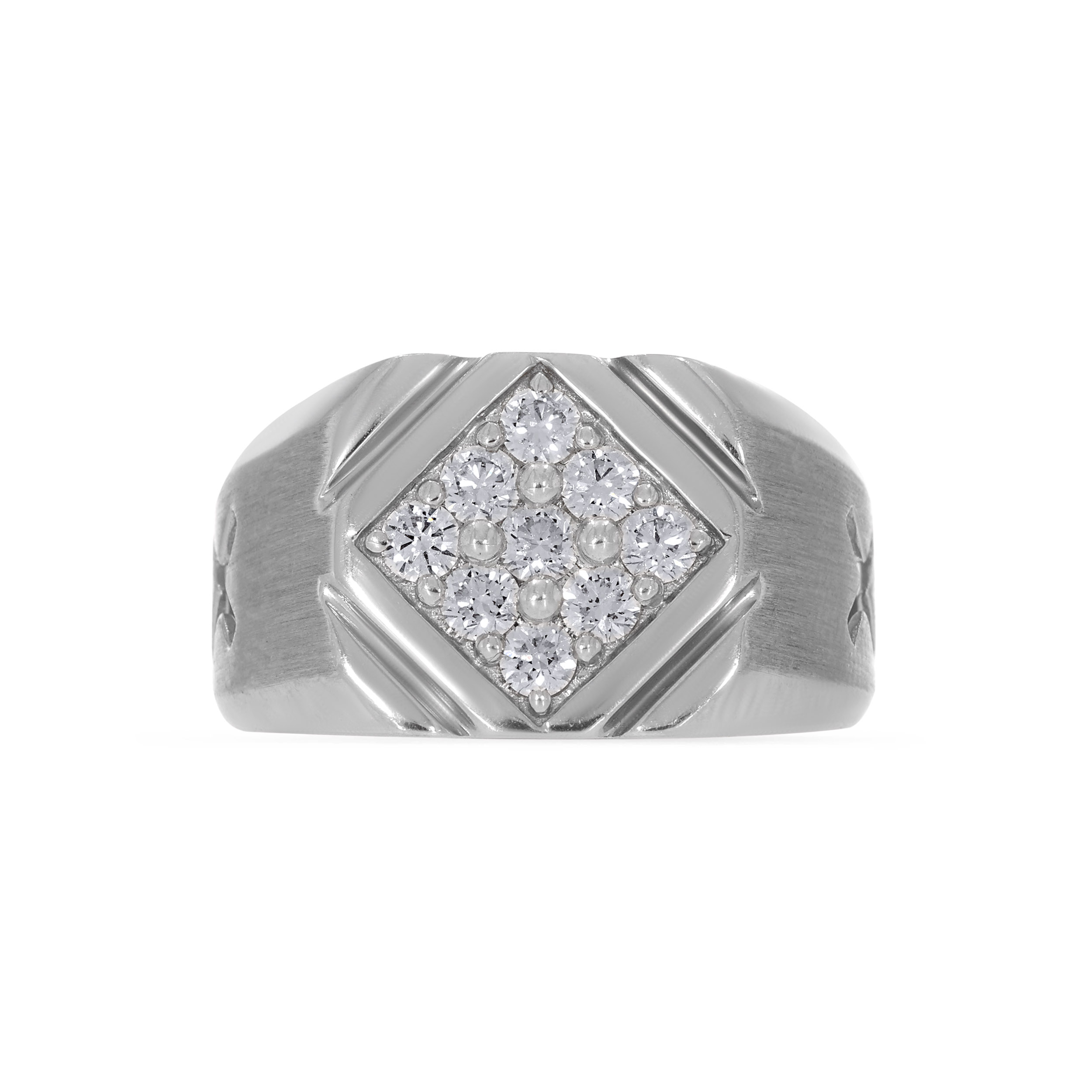 Rhombic Charisma Men's Platinum Ring - Senco Gold and Diamonds
