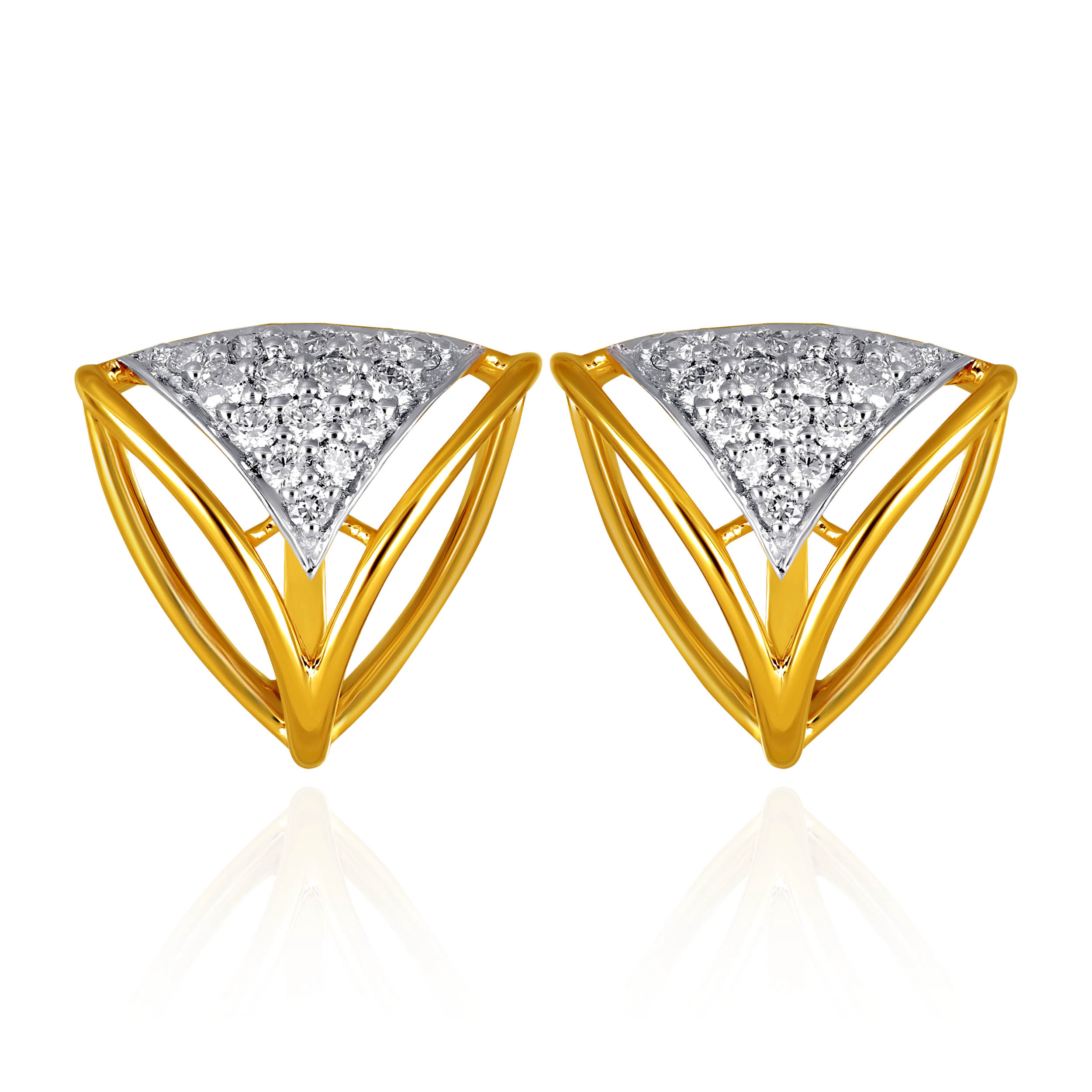 Triad Cluster Diamond Studs - Senco Gold and Diamonds