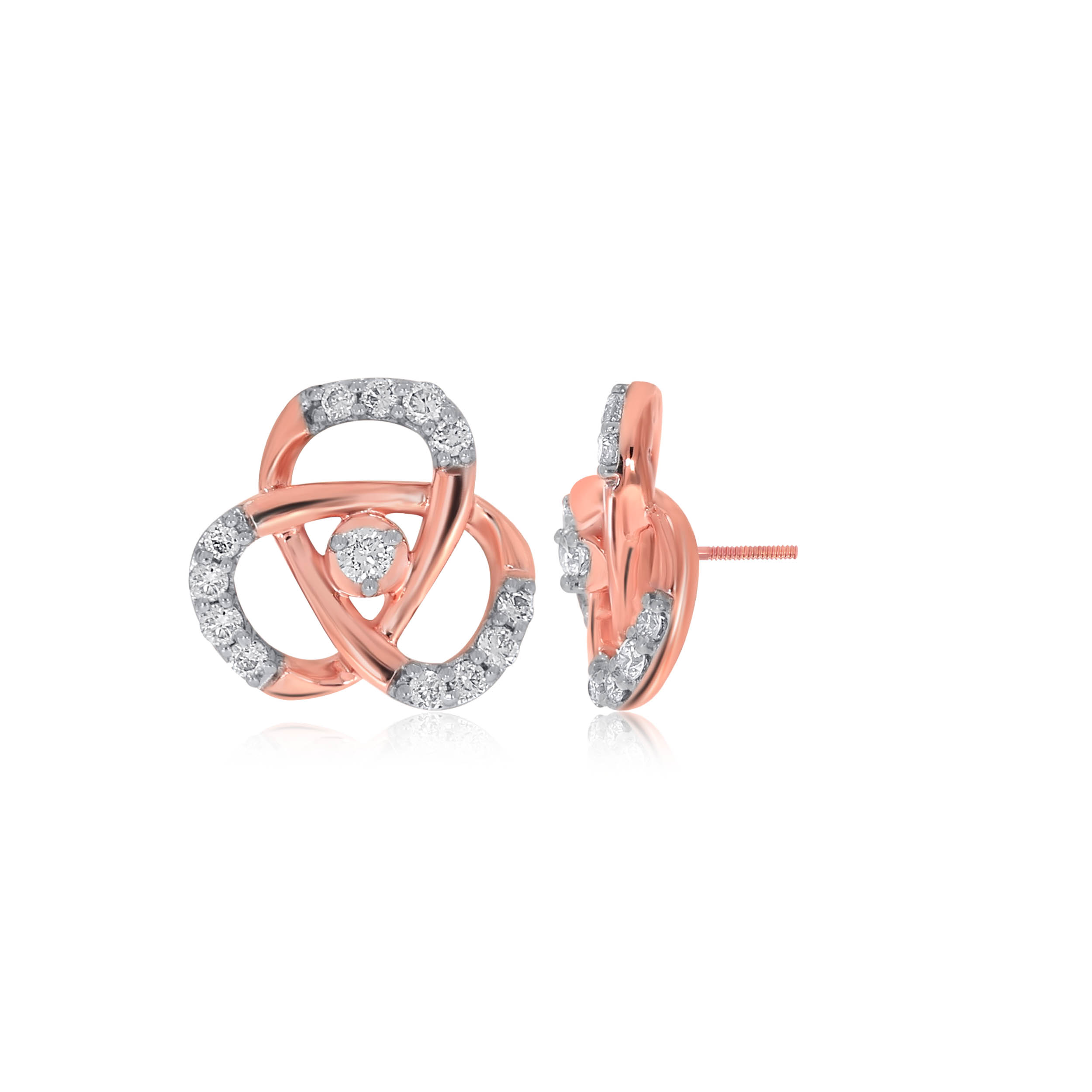 Looped Radiance Diamond Studs - Senco Gold and Diamonds