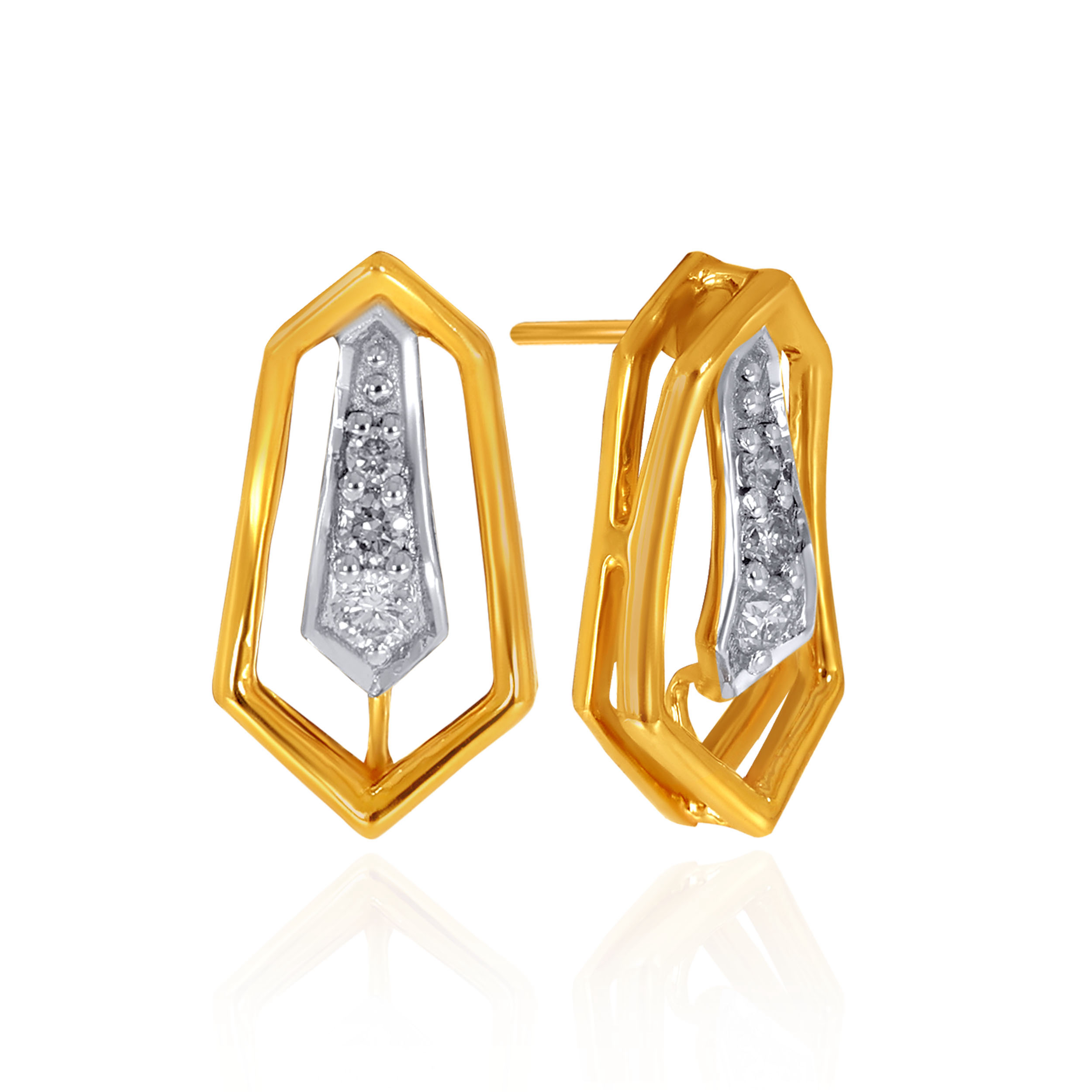 Linear Glow Diamond Studs - Senco Gold and Diamonds