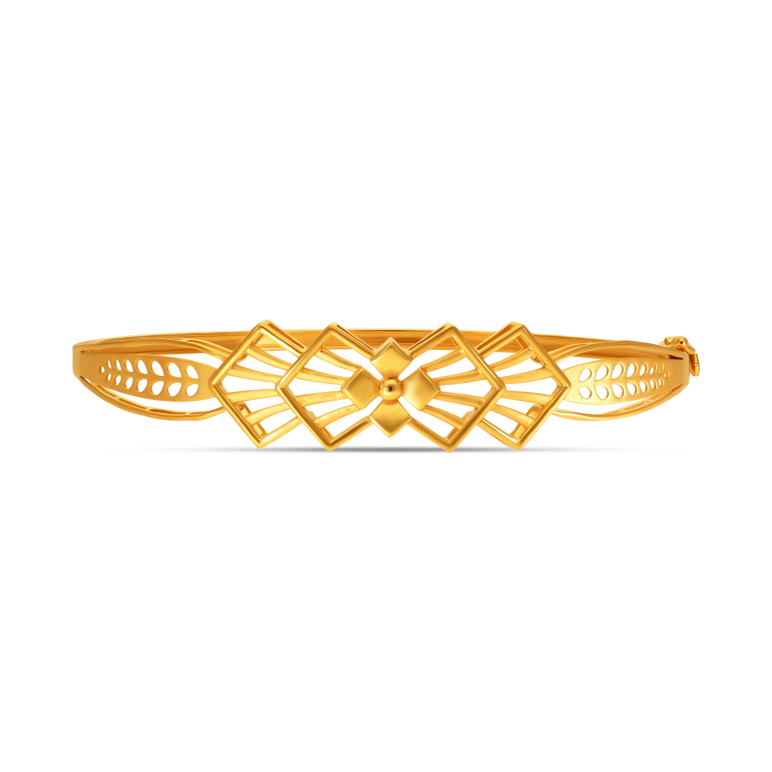 PrismBloom Gold Chur Bangle - Senco Gold and Diamonds