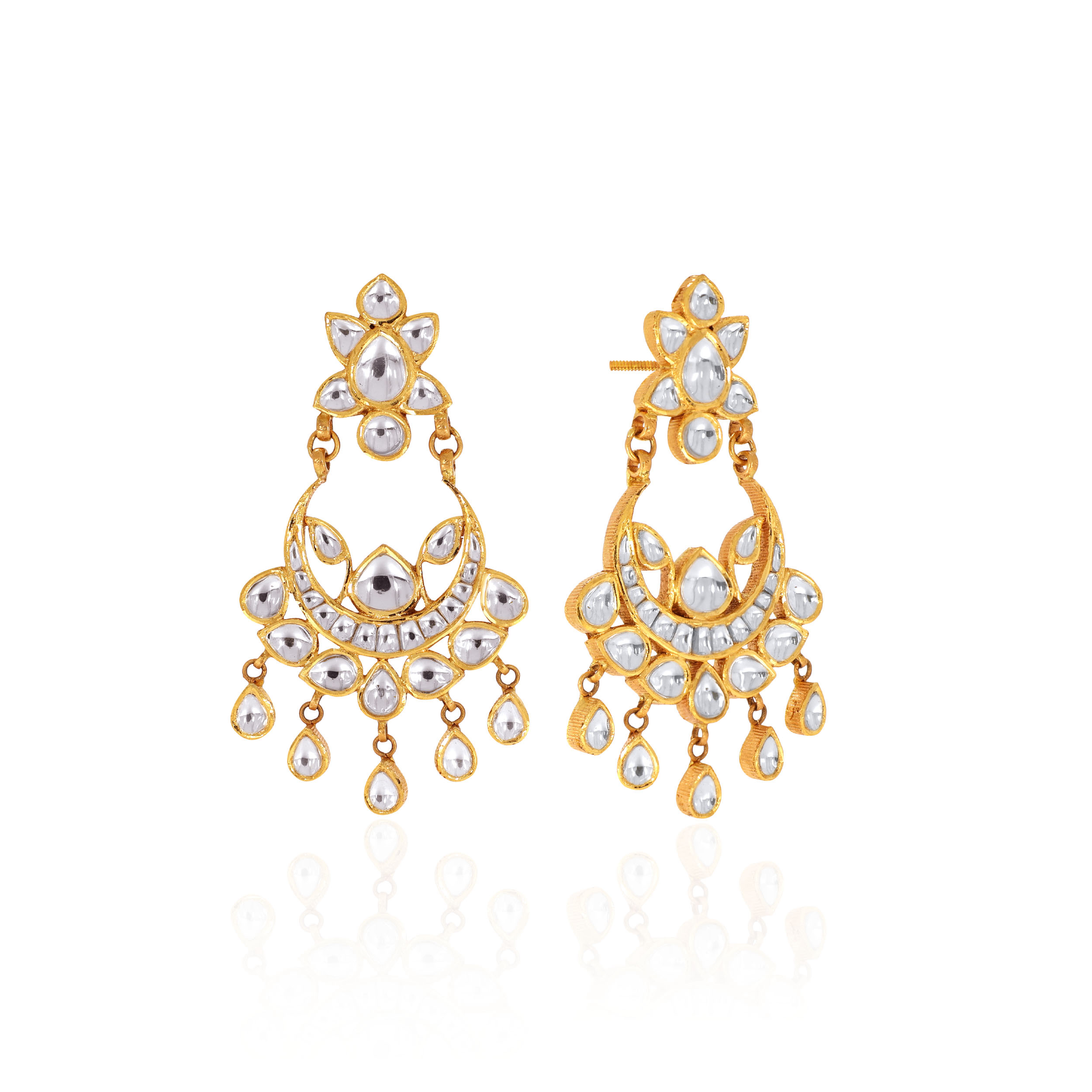 22K Yellow Gold Drop Earrings-GPGN-SAD0003480 - Senco Gold and Diamonds