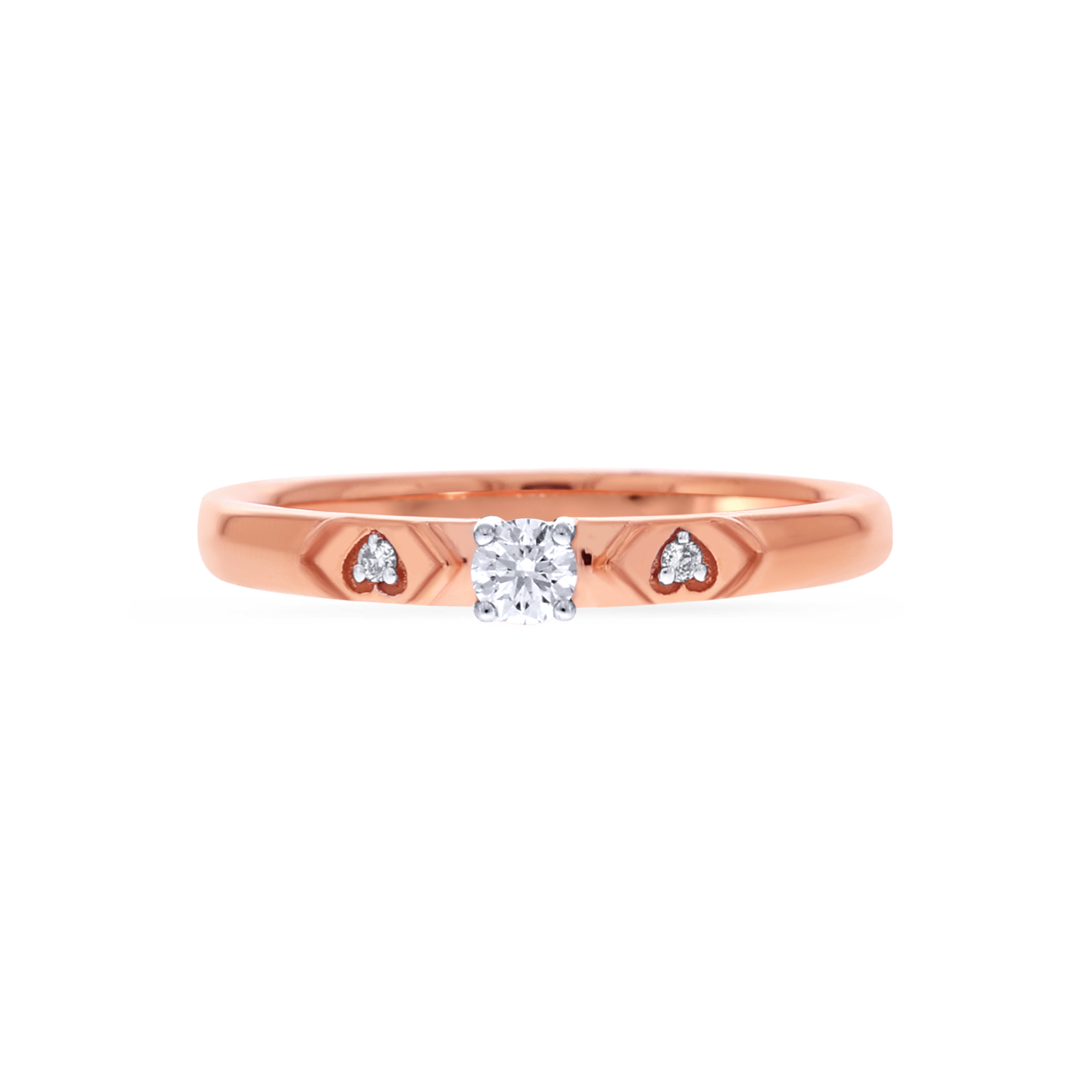 Rosy Embrace Solitaire Ring - Senco Gold and Diamonds