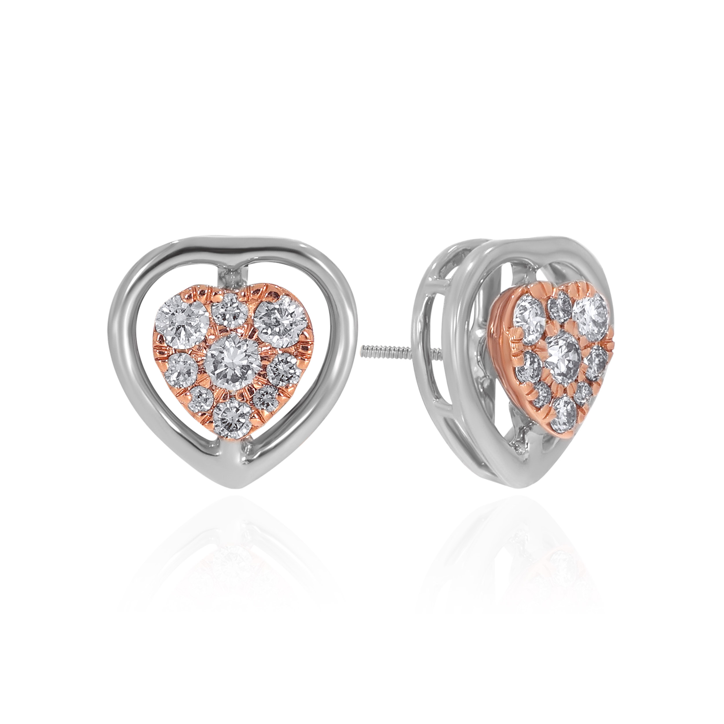 Modern Romance Platinum Earrings - Senco Gold and Diamonds