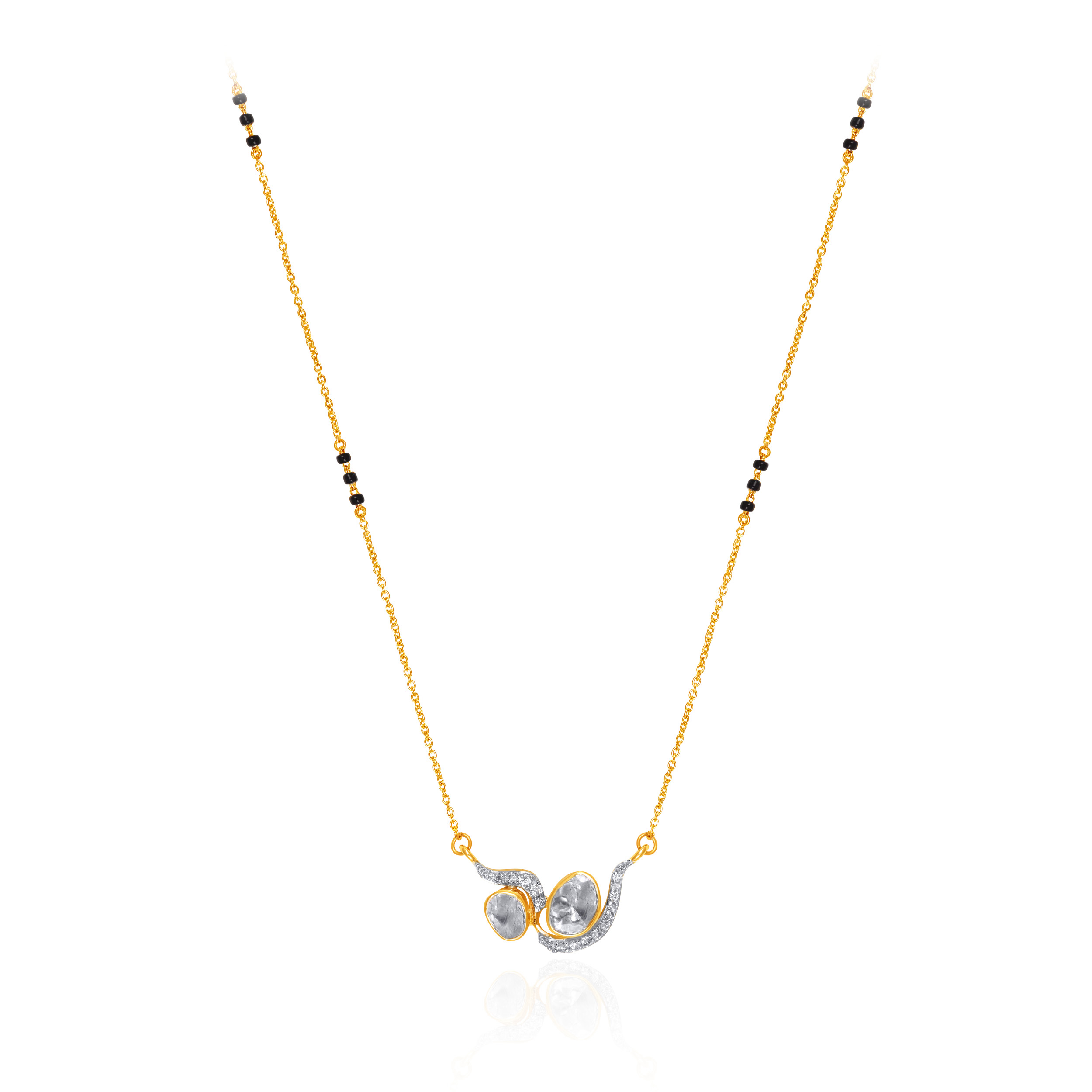 Eternal Twirl Polki Diamond Mangalsutra - Senco Gold and Diamonds