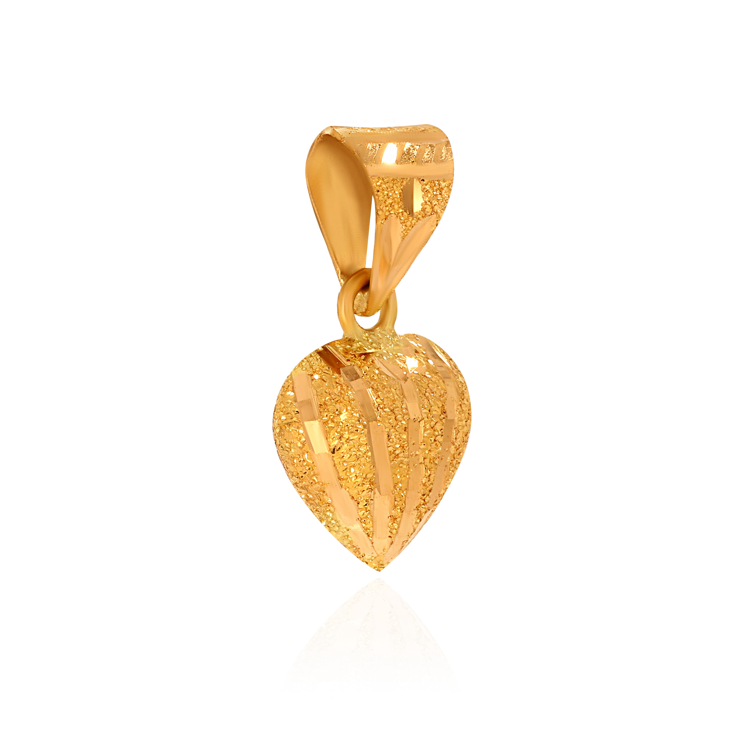 Whispers Of Light Heart Gold Pendant - Senco Gold and Diamonds