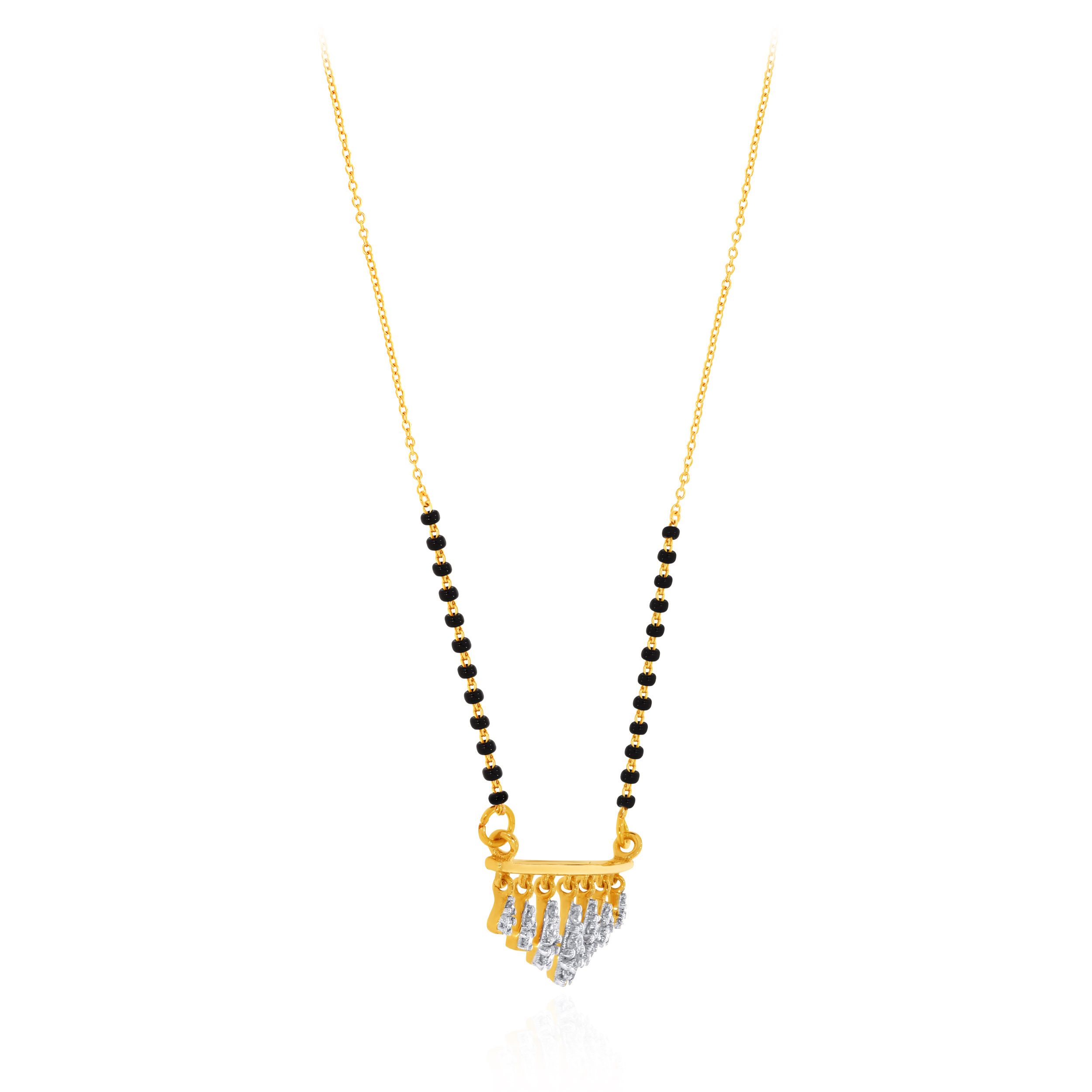 Linear Swing Diamond Mangalsutra - Senco Gold and Diamonds