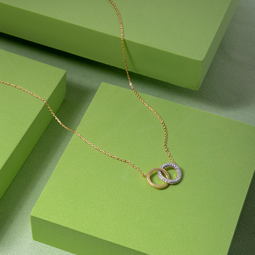 Serene Loop Diamond Chain Pendant
 - Senco Gold and Diamonds