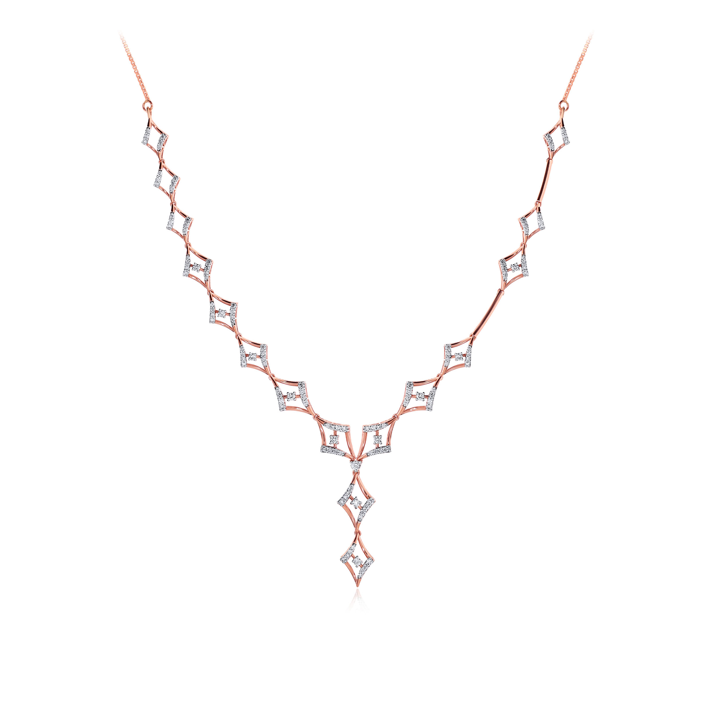 Rosy Rhombus Diamond Necklace - Senco Gold and Diamonds