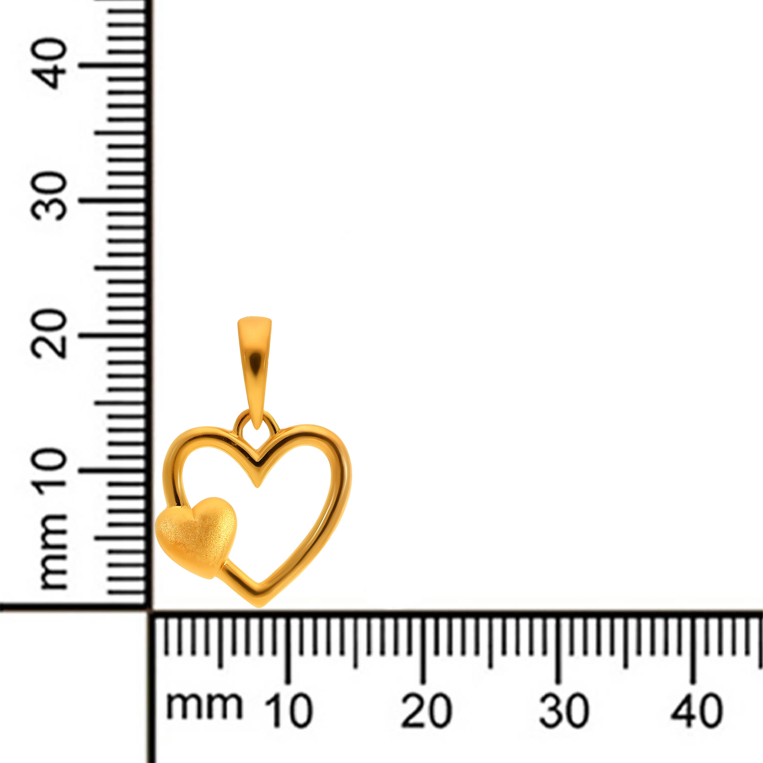 Solstice Heart Relic Gold Pendant - Senco Gold and Diamonds