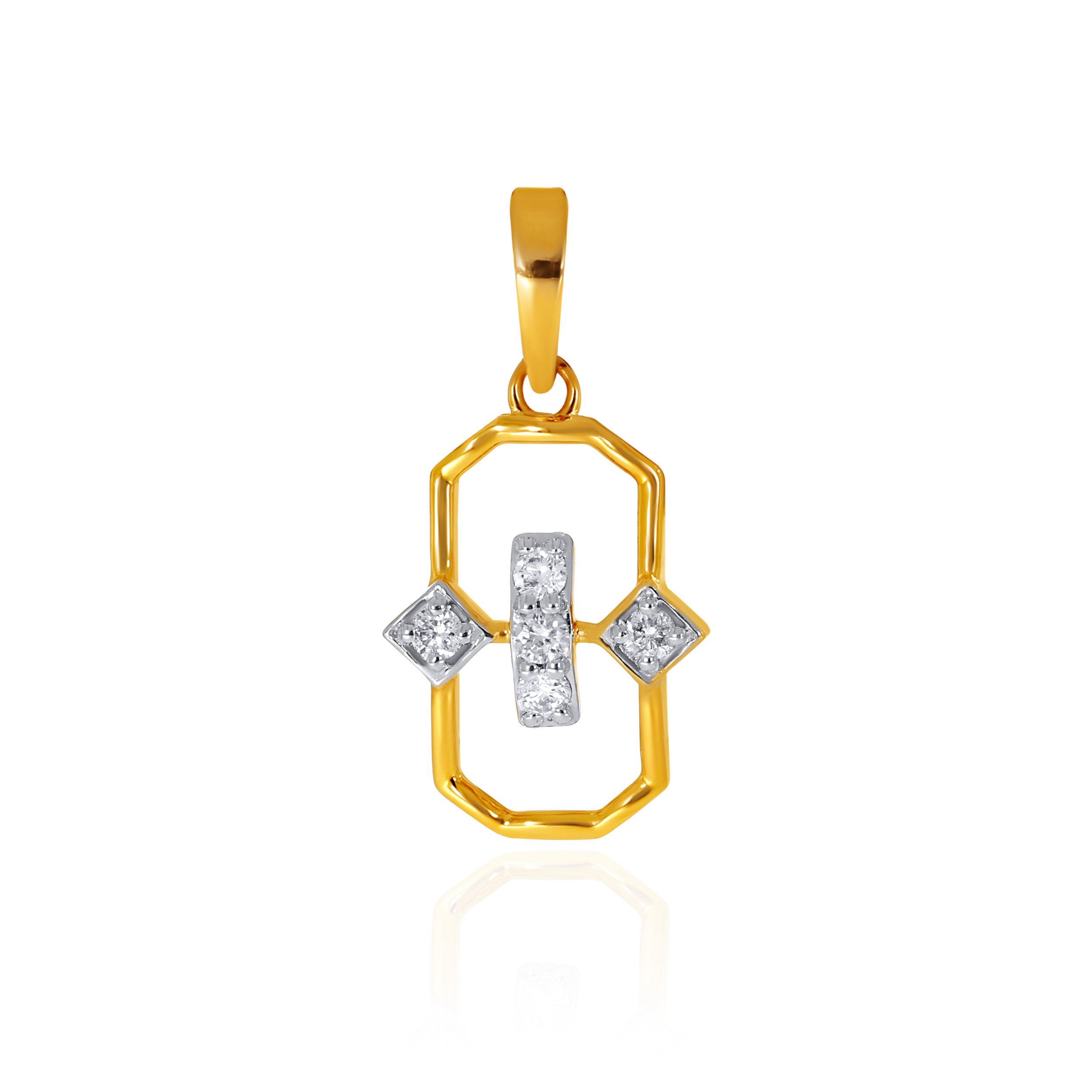 Structured Sparkle Diamond Pendant - Senco Gold and Diamonds