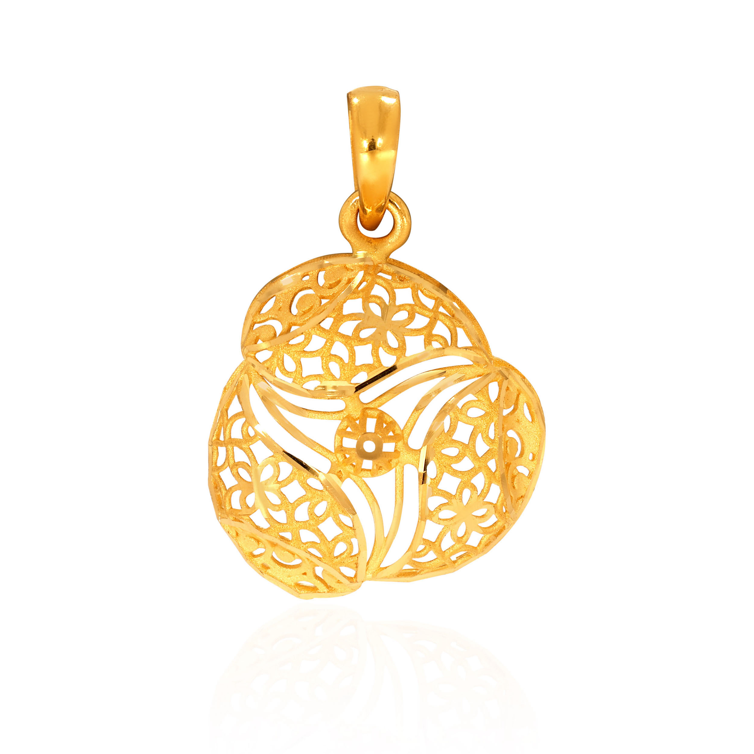 Windy Bloom Gold Pendant - Senco Gold and Diamonds