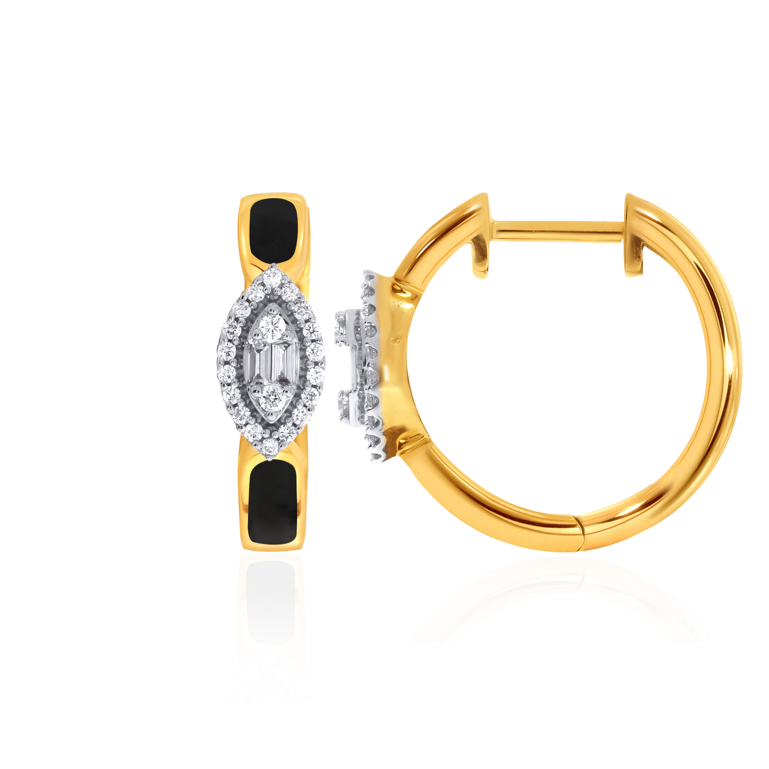 Vibrant Vision Diamond Hoop Earrings - Senco Gold and Diamonds