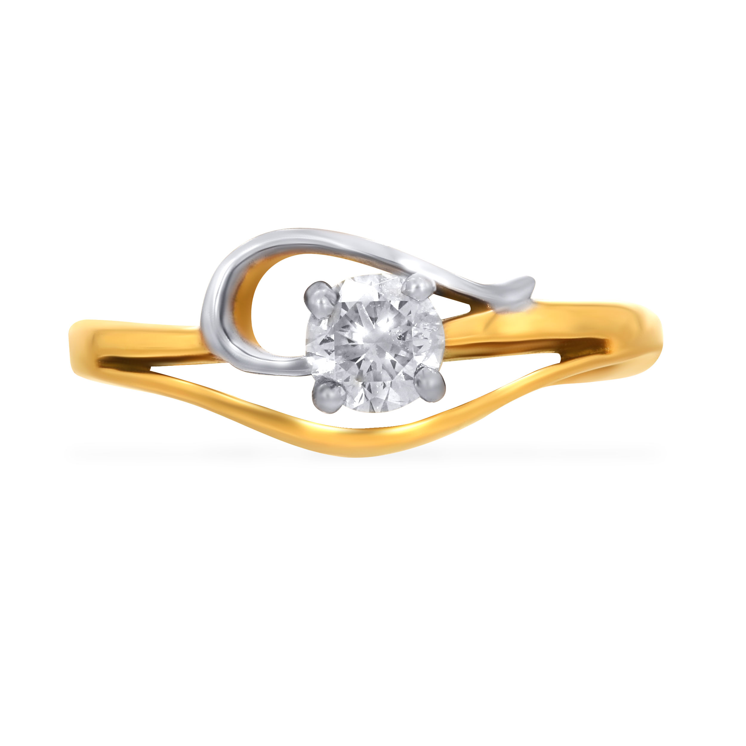 Trail of Glimmer Solitaire Ring - Senco Gold and Diamonds