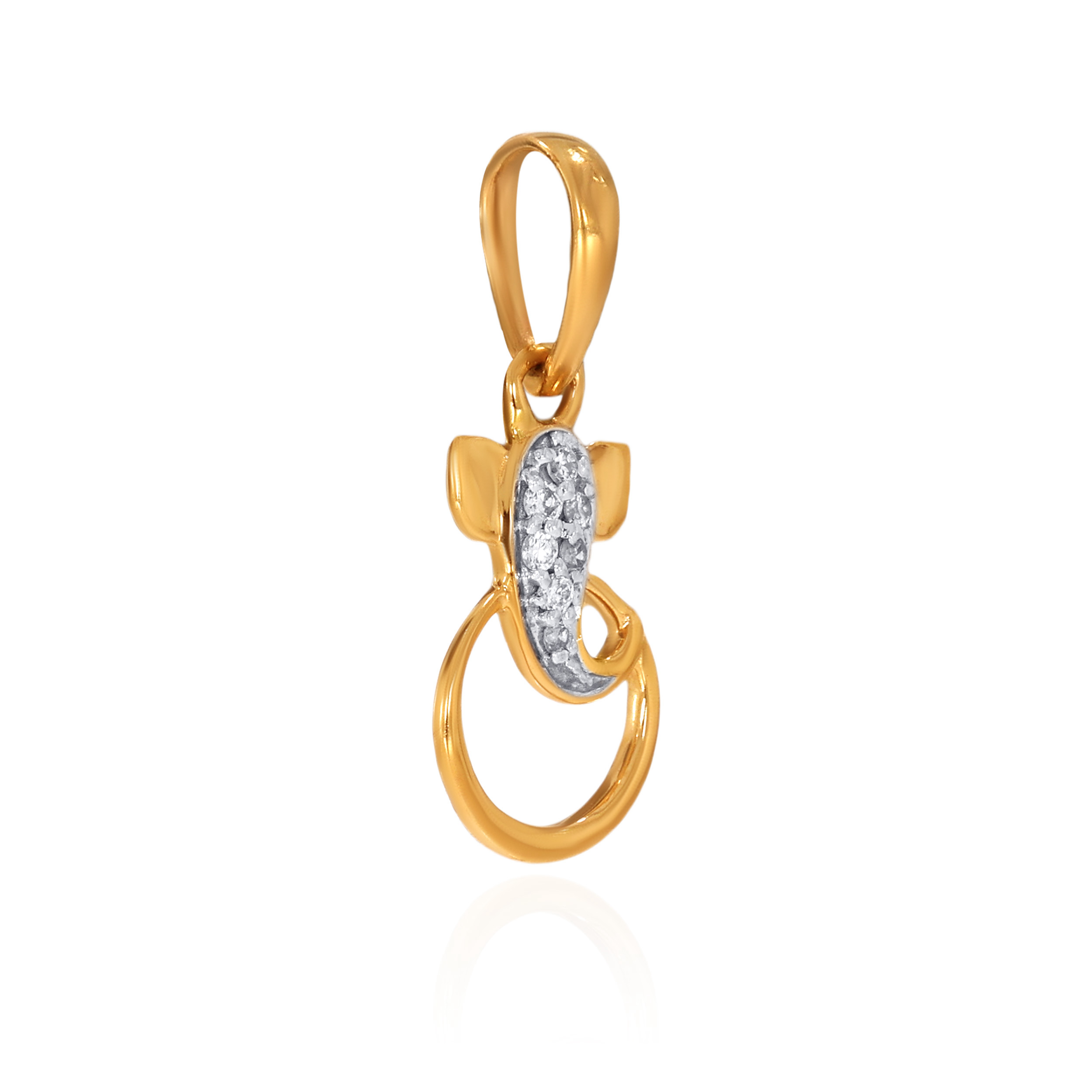 Vighnaharta Glow Diamond Pendant - Senco Gold and Diamonds