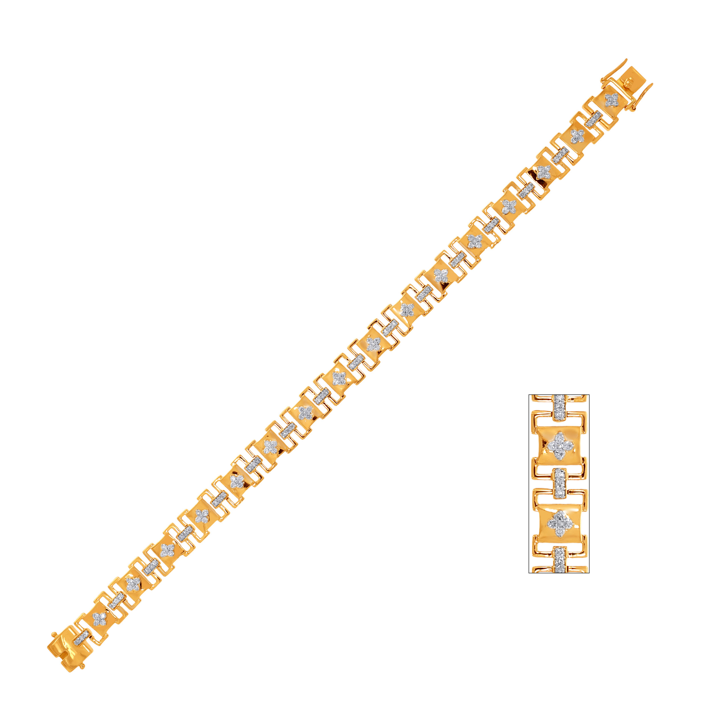 Edgy Elegance Men's Diamond Wristlet - Senco Gold and Diamonds