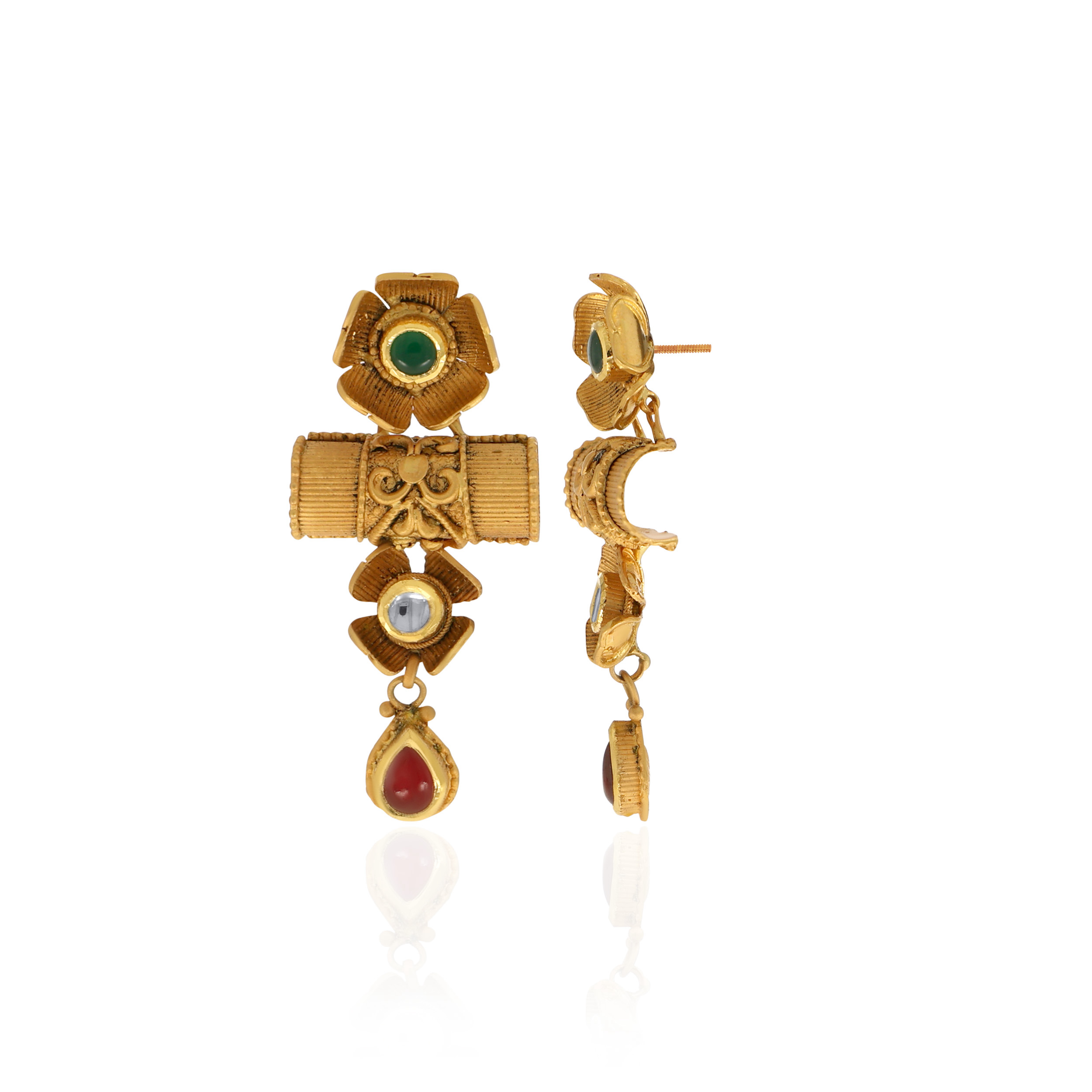 22K Yellow Gold Earrings-GPGN-D000562661 - Senco Gold and Diamonds