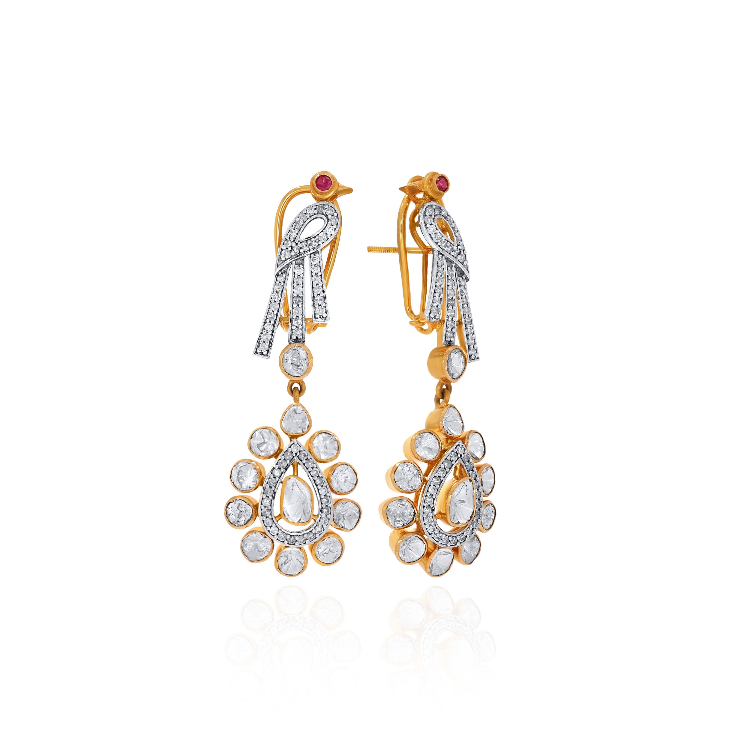 Enchanted Plumage Diamond Earrings - Senco Gold and Diamonds