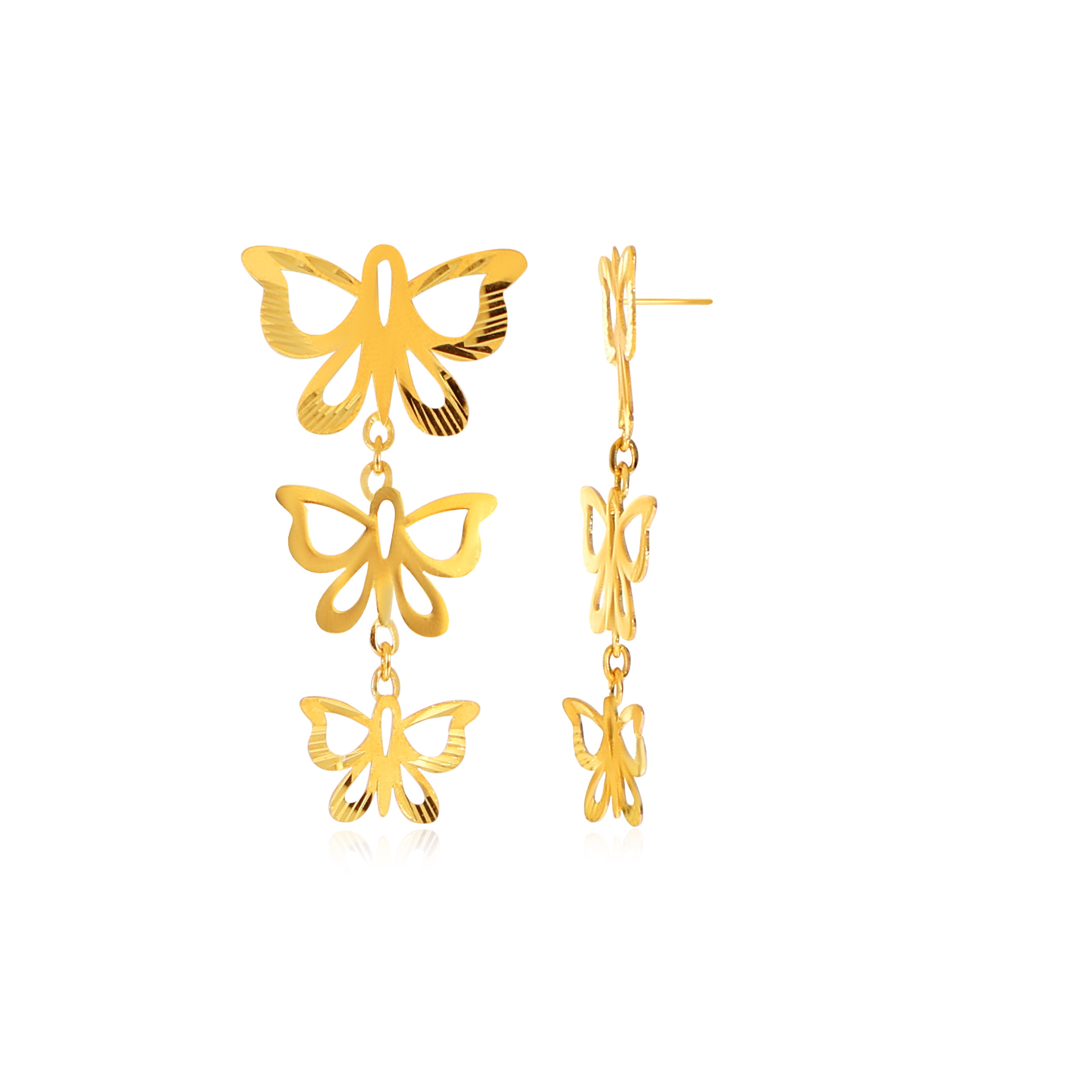 Spring Delight Gold Drop Earrings - Senco Gold and Diamonds