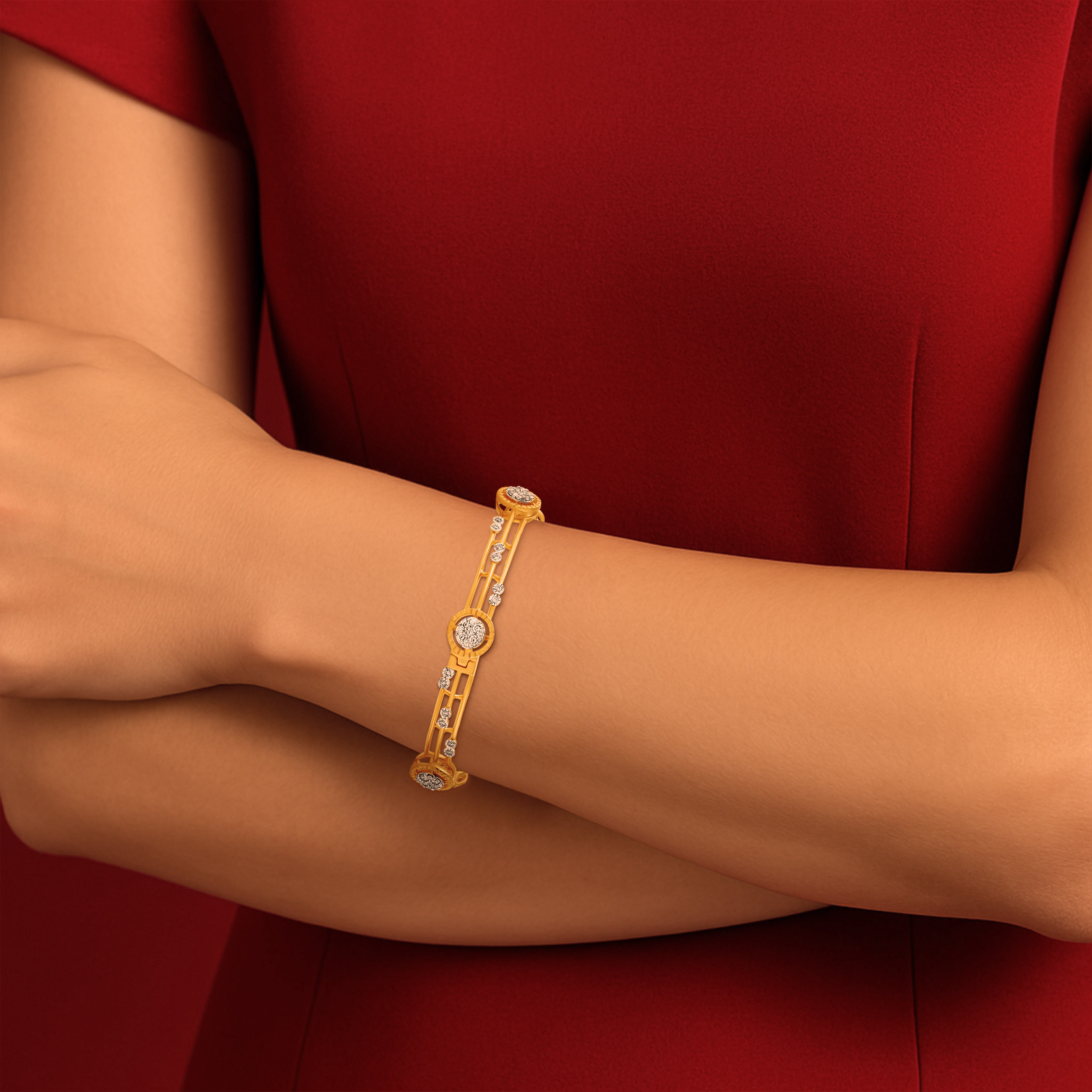 Starlit Charm Diamond Churi - Senco Gold and Diamonds