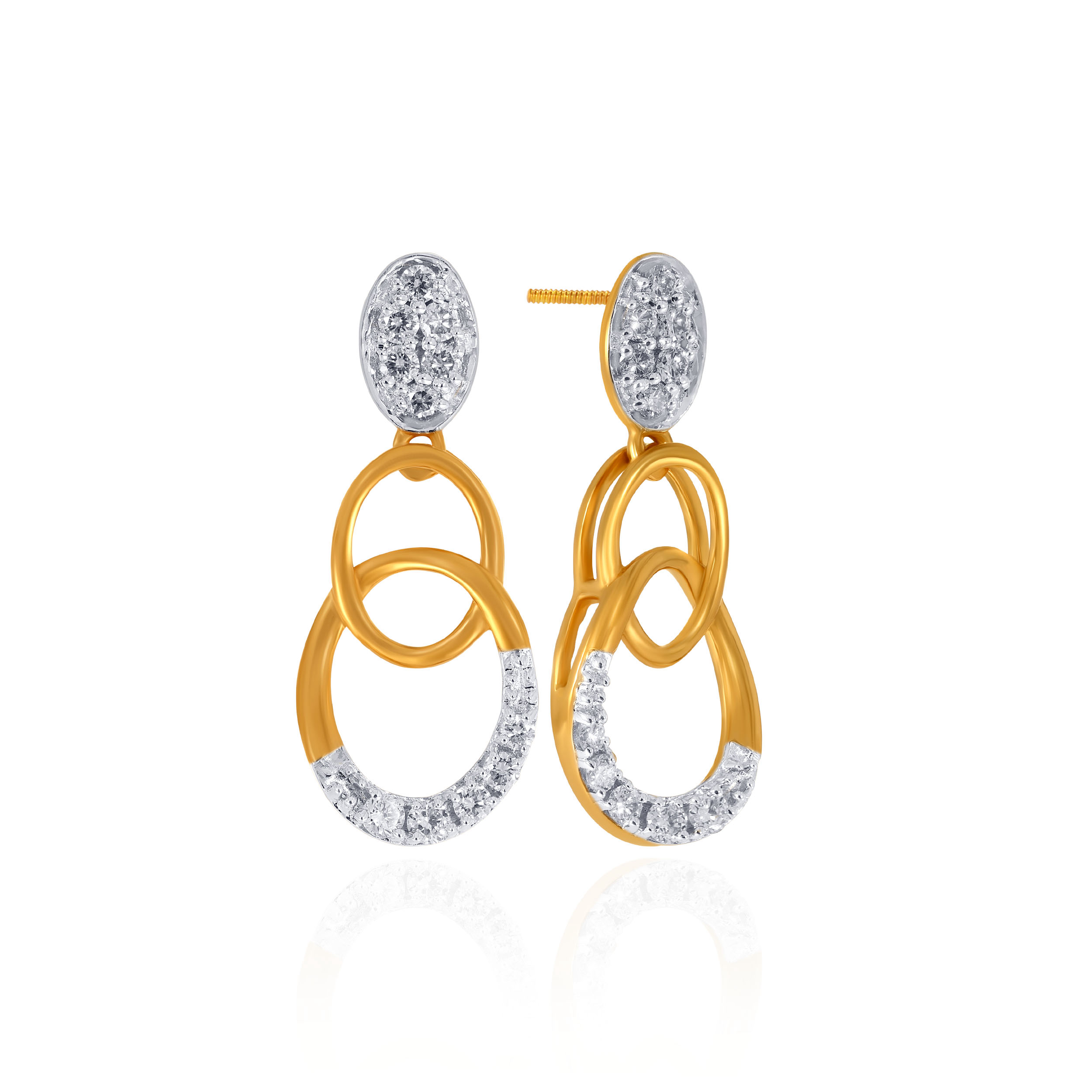 Intertwine Gleam Diamond Drop Earrings - Senco Gold and Diamonds