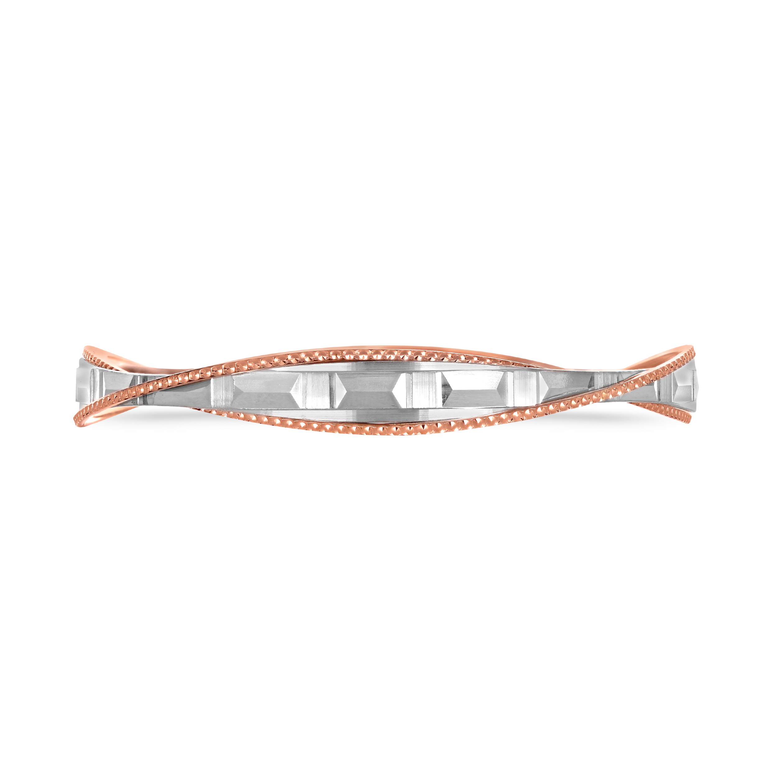 Starlight And Rose Platinum Bangle - Senco Gold and Diamonds