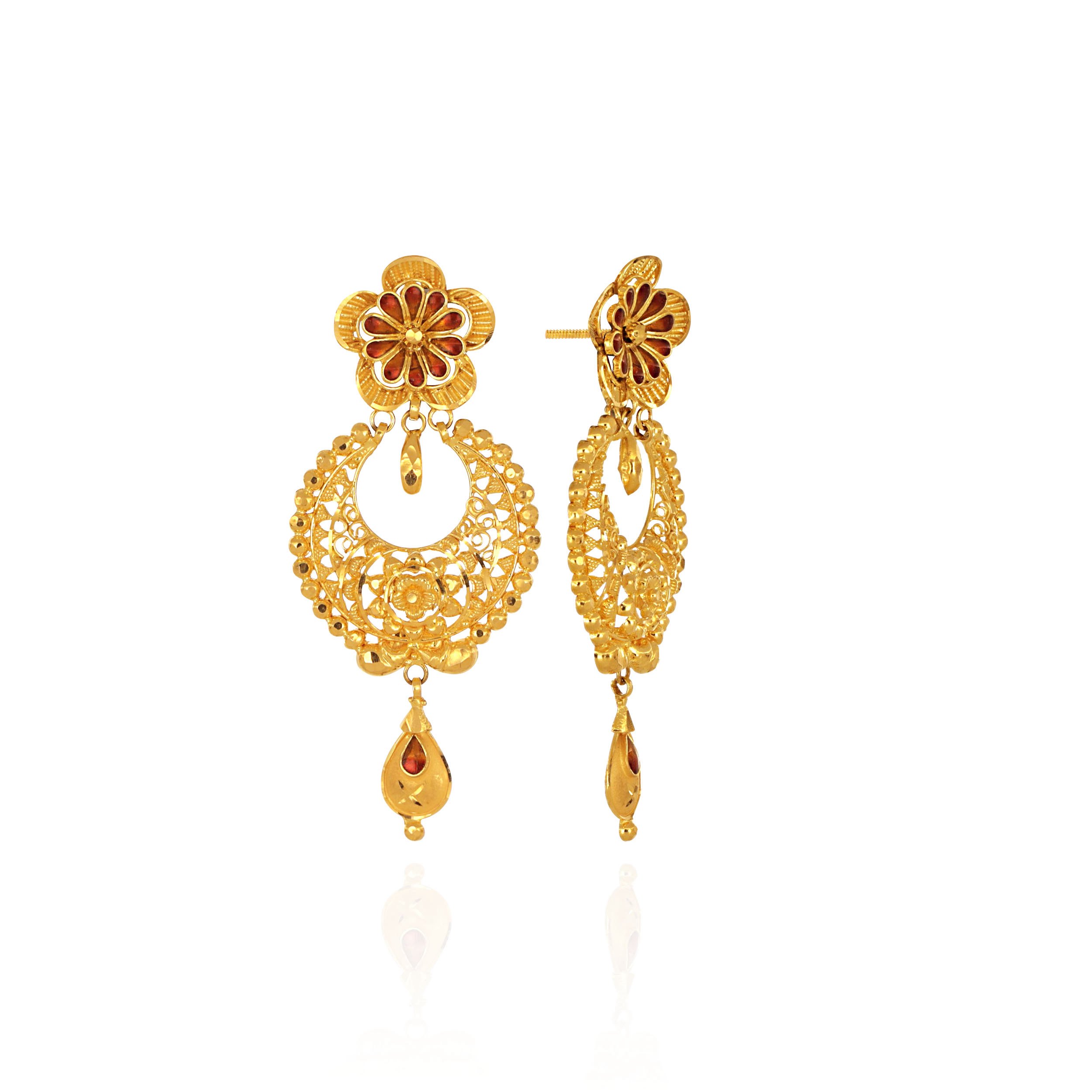 Marivelle Bloom Gold Earrings - Senco Gold and Diamonds