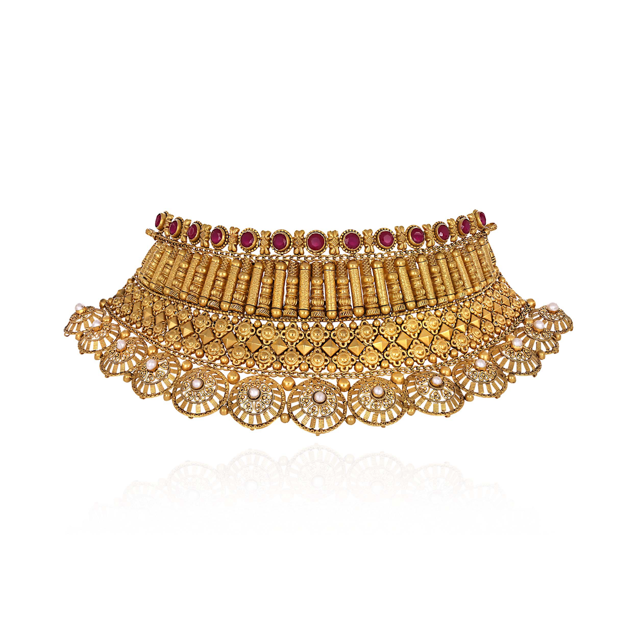 Ceremonial Splendour Gold Choker - Senco Gold and Diamonds