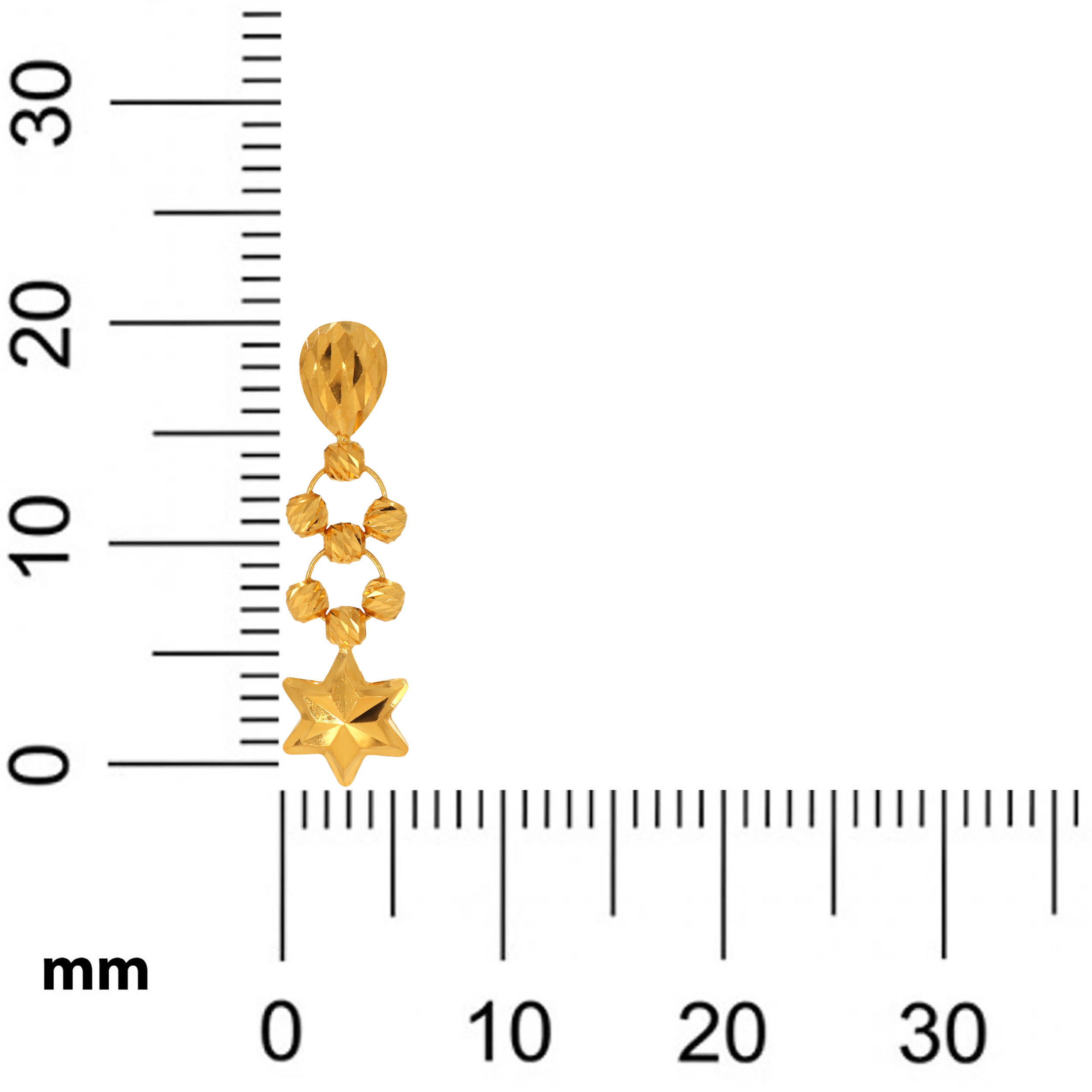 Starry Rhythm Gold Drop Earrings - Senco Gold and Diamonds