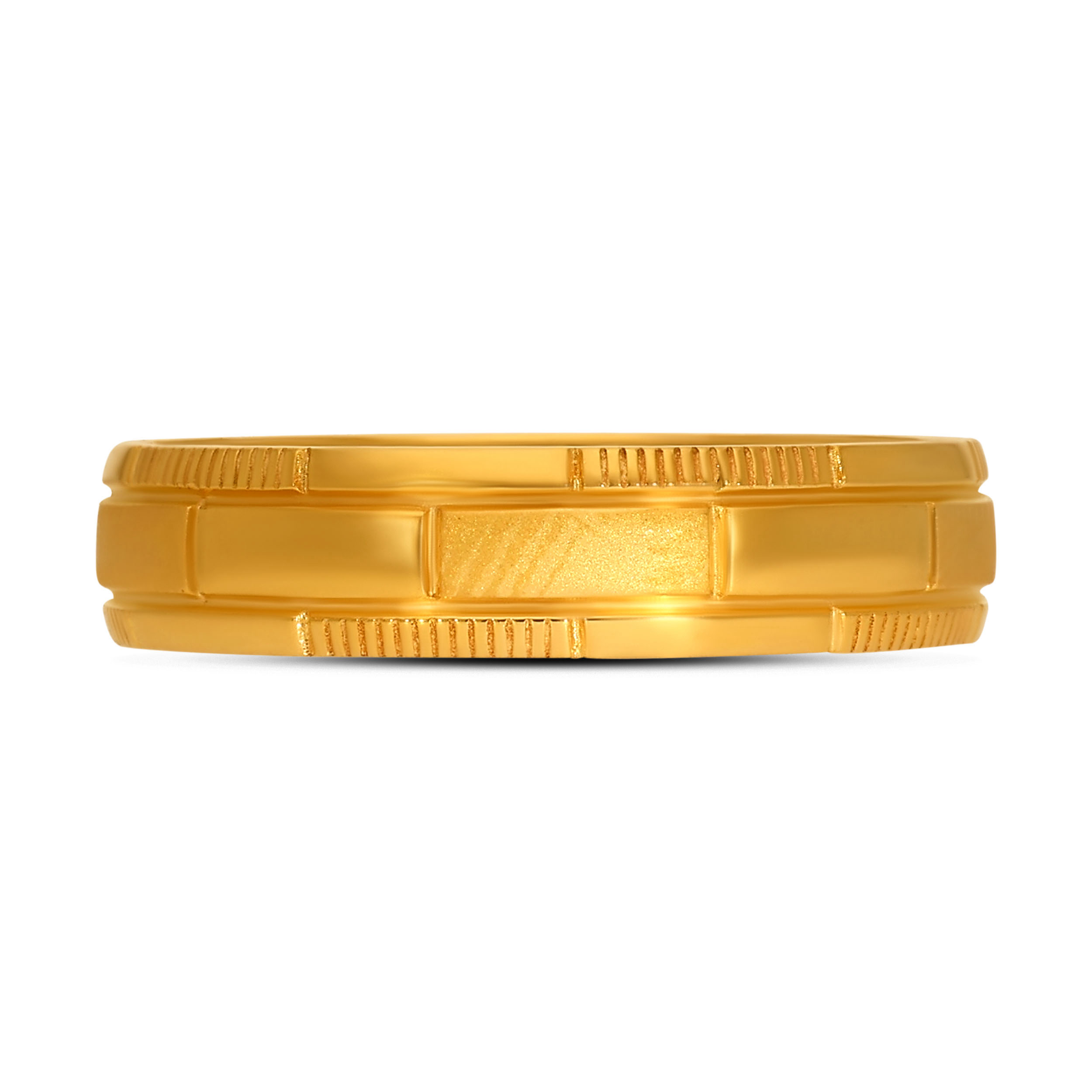 Refined Line Men's Gold Band alternate view 1