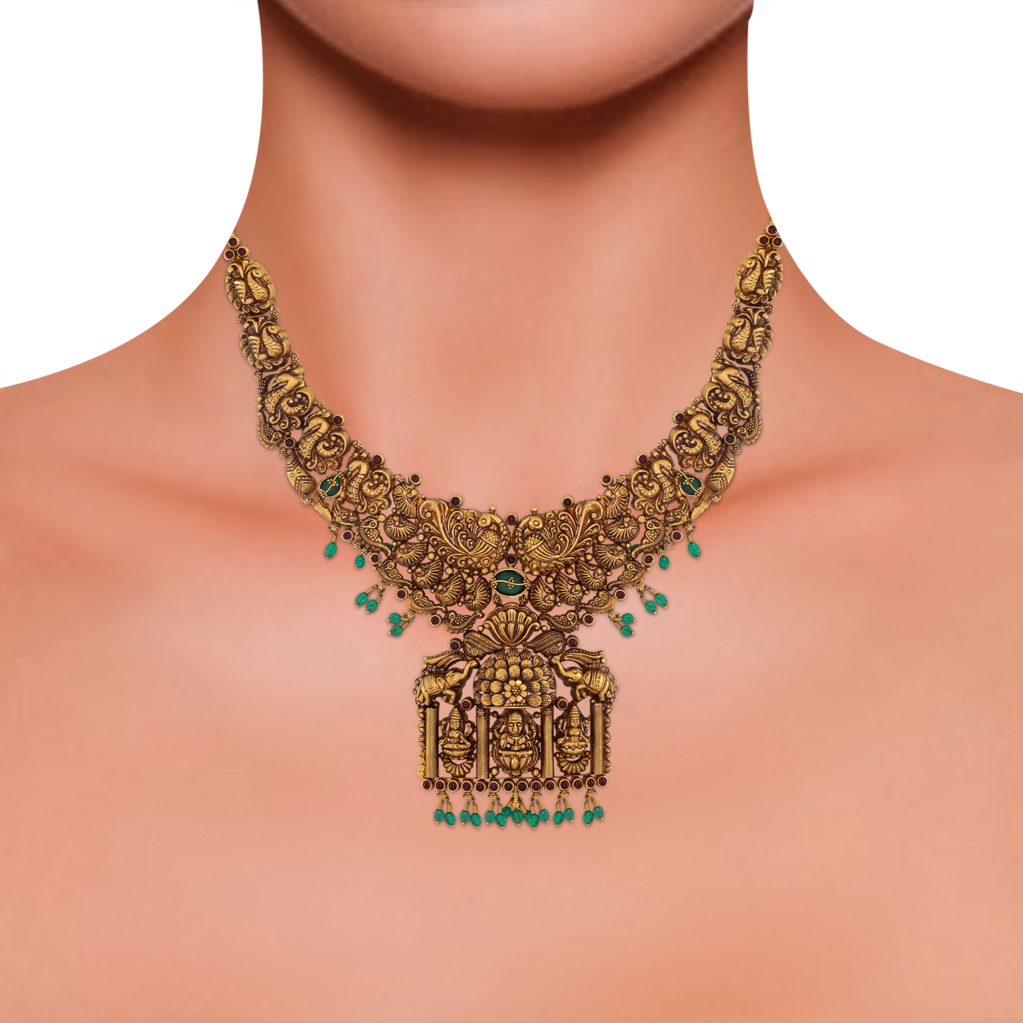 Imperial Blessings Antique Gold Necklace - Senco Gold and Diamonds