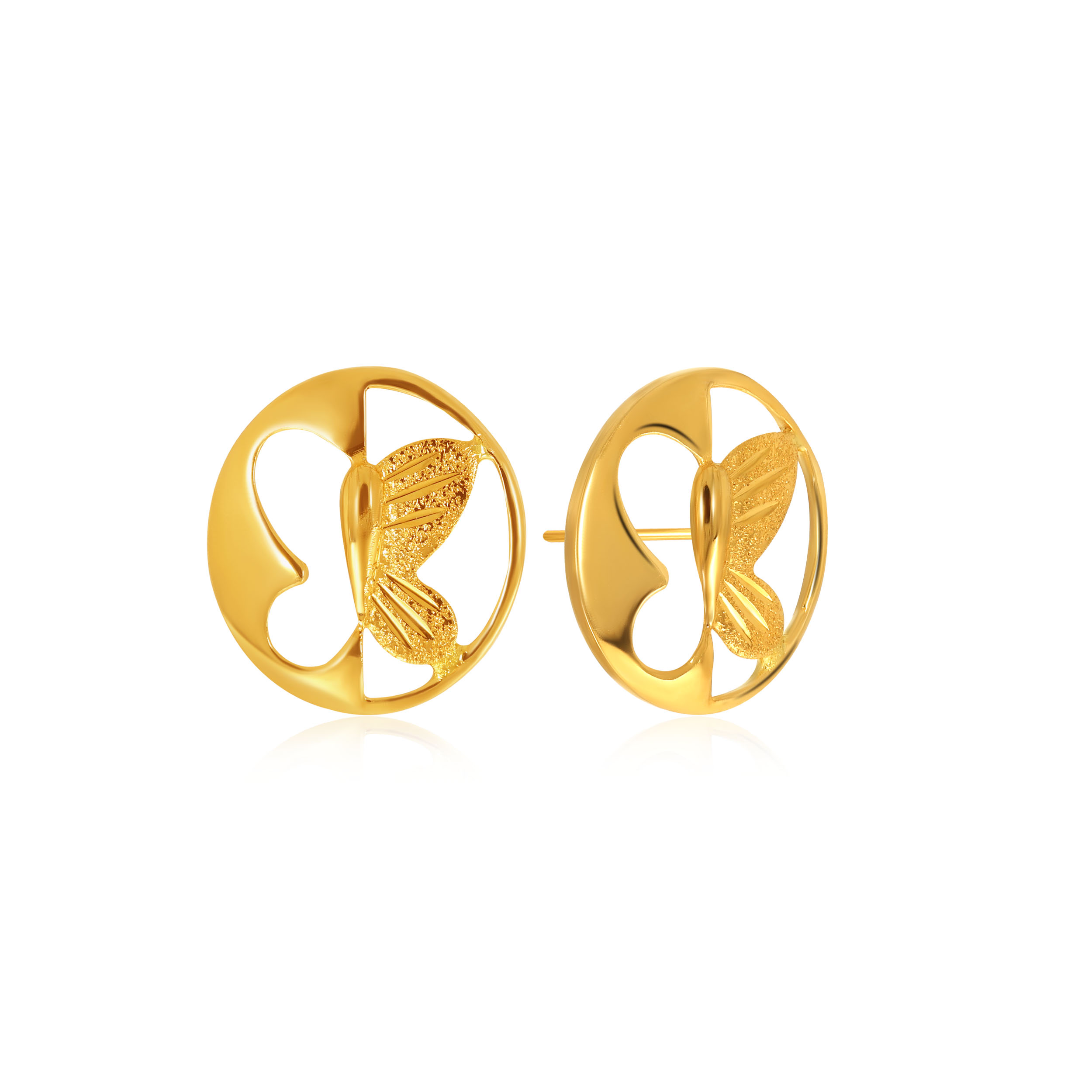 Chic Soar Gold Studs - Senco Gold and Diamonds