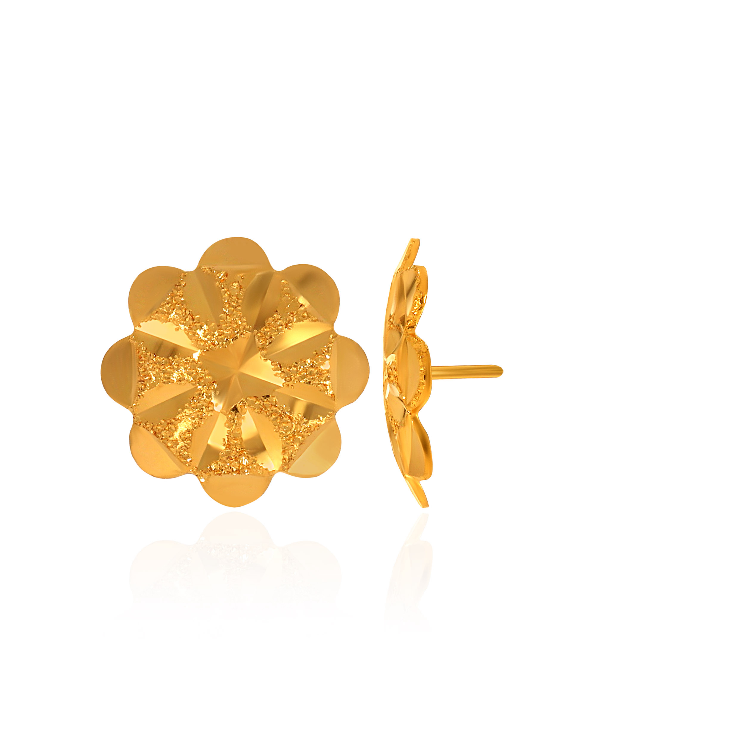 22K Yellow Gold Gold Studs Earrings-GP-D000659482 - Senco Gold and Diamonds