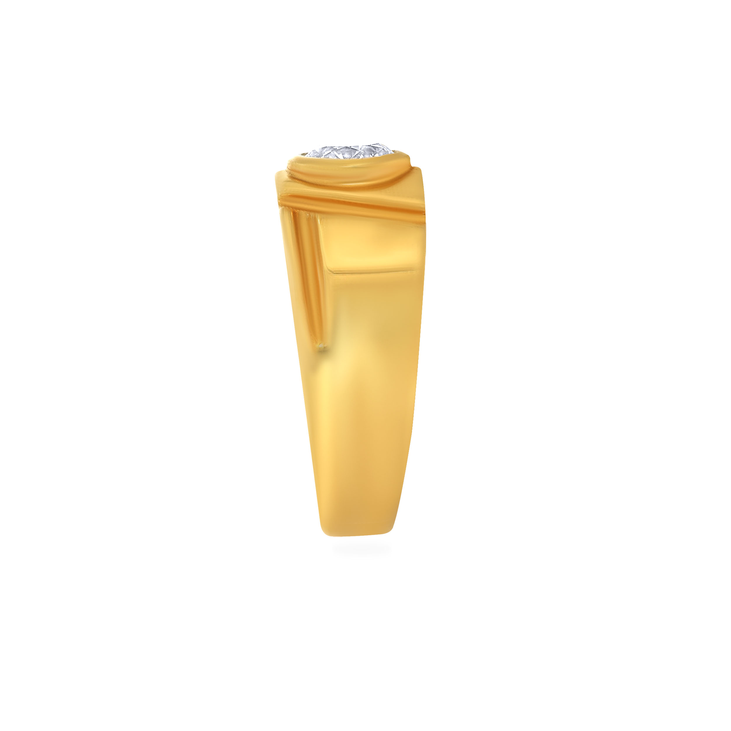 Spherical Sheen Men Solitaire Band Ring - Senco Gold and Diamonds